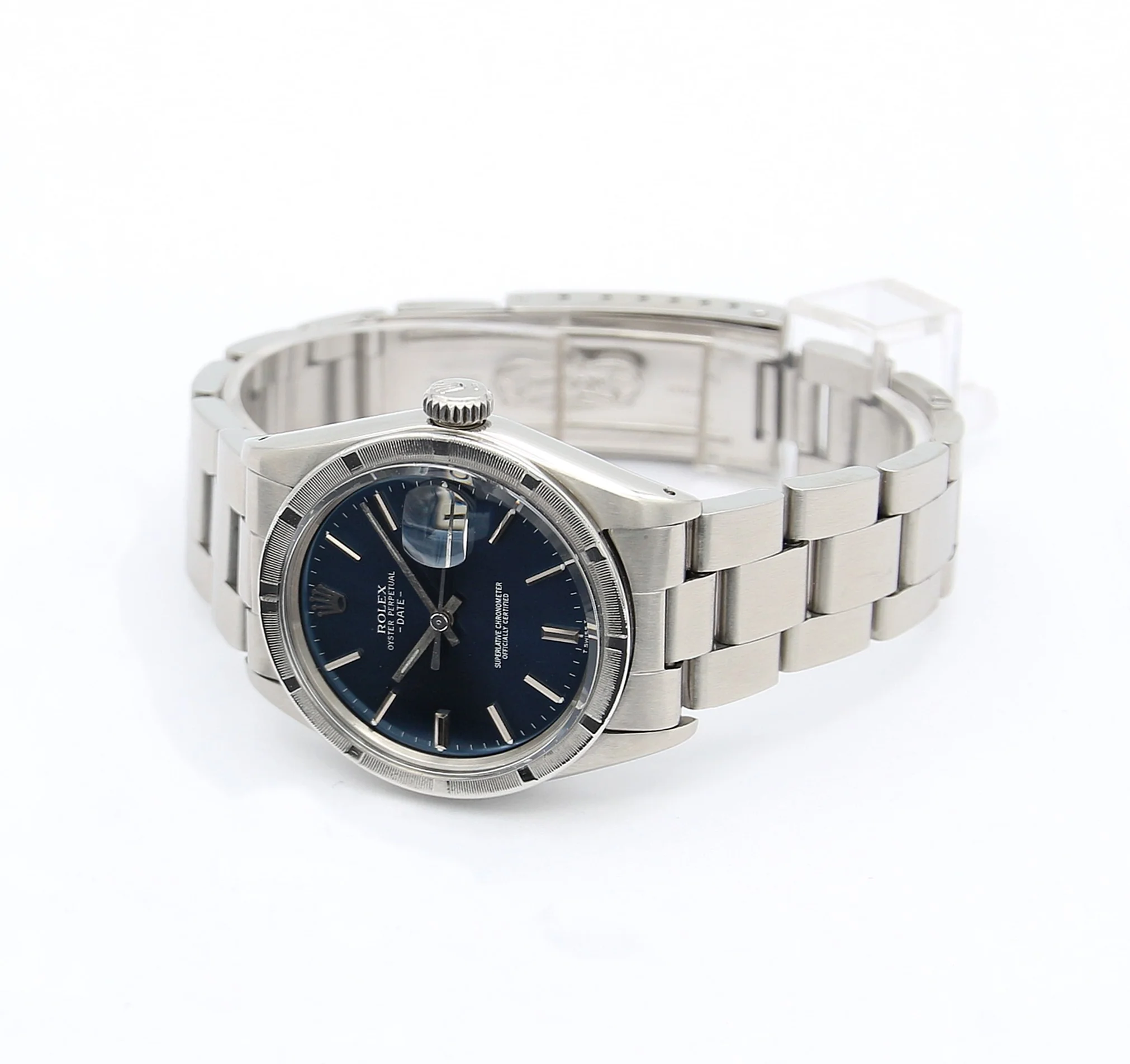 Rolex Oyster Perpetual Date ref. 1501 34mm - Blue Dial - Oyster bracelet - Image 4