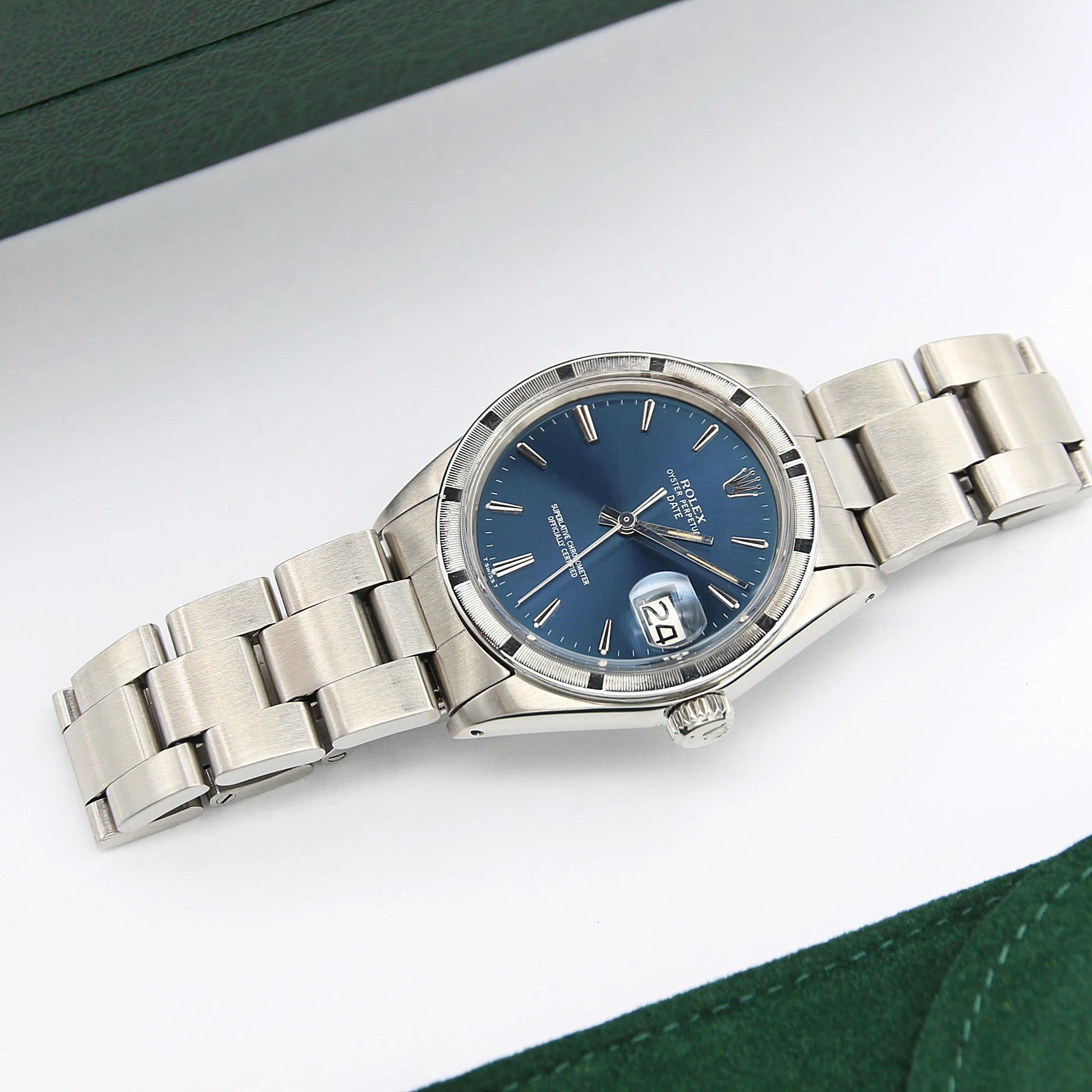Rolex Oyster Perpetual Date ref. 1501 34mm - Blue Dial (II) - Oyster bracelet - Image 2