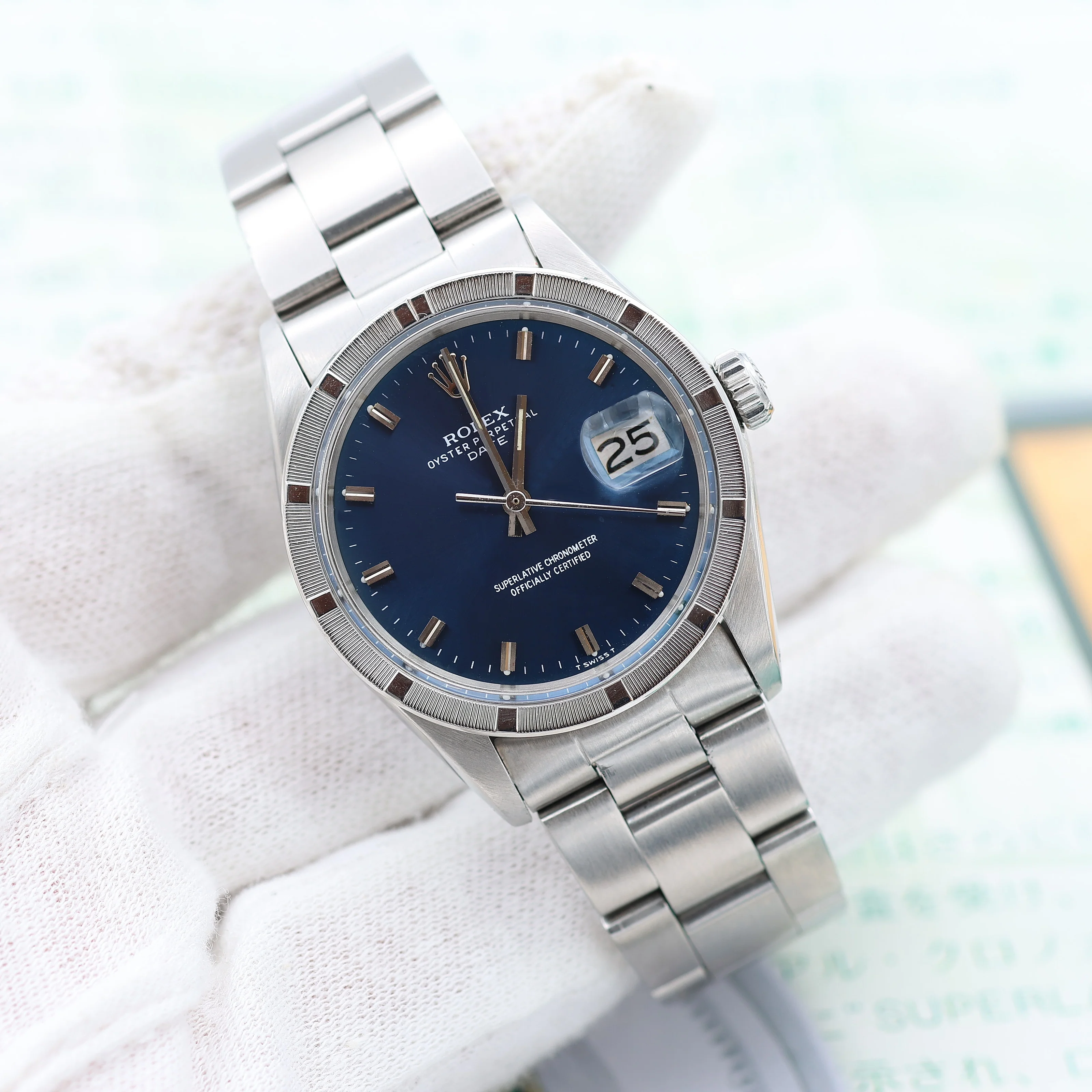 Rolex Oyster Perpetual Date ref. 1501 - Blue Dial (V III) - Oyster - Image 3