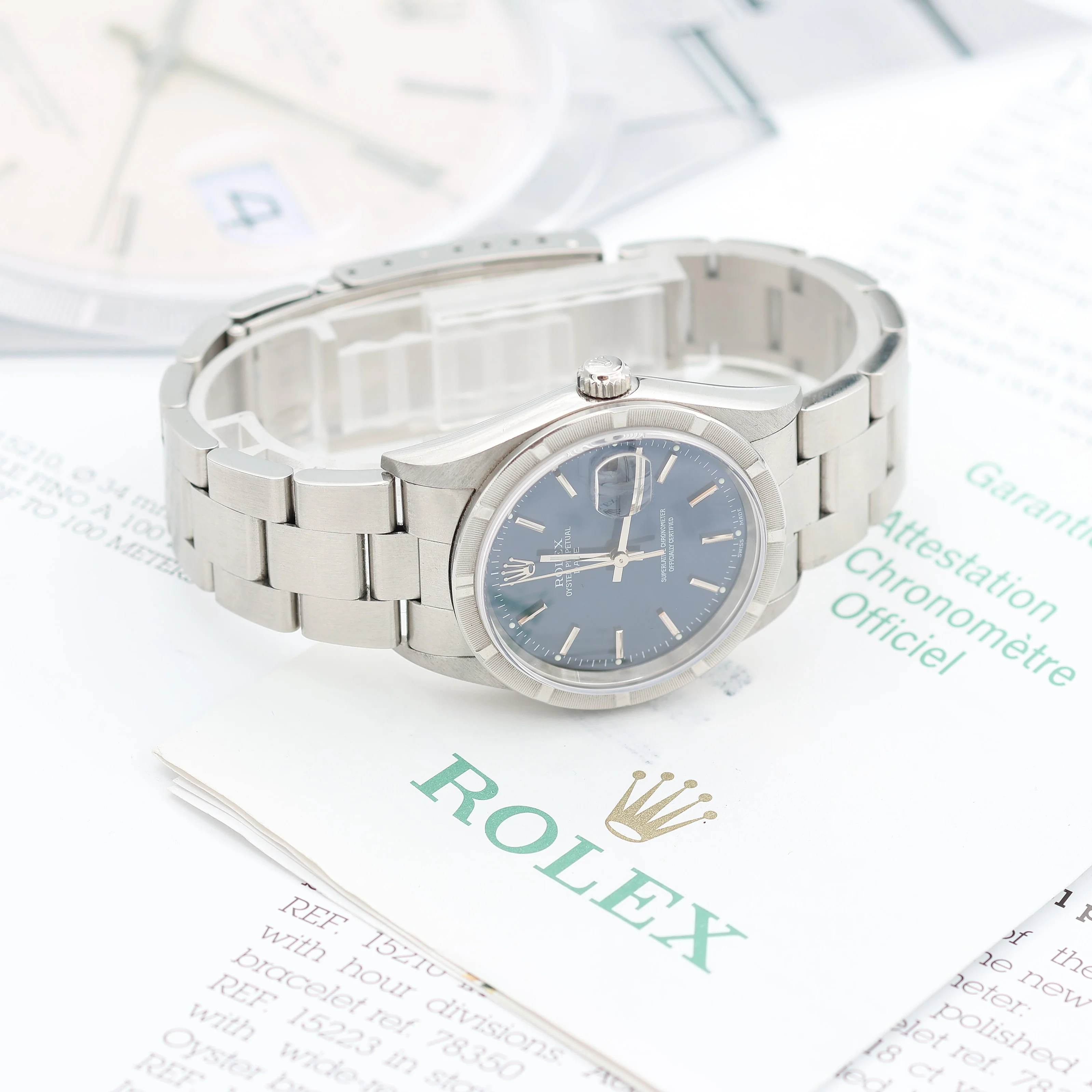 Rolex Oyster Perpetual Date ref. 15210 - Blue Dial - Full Set - Image 10