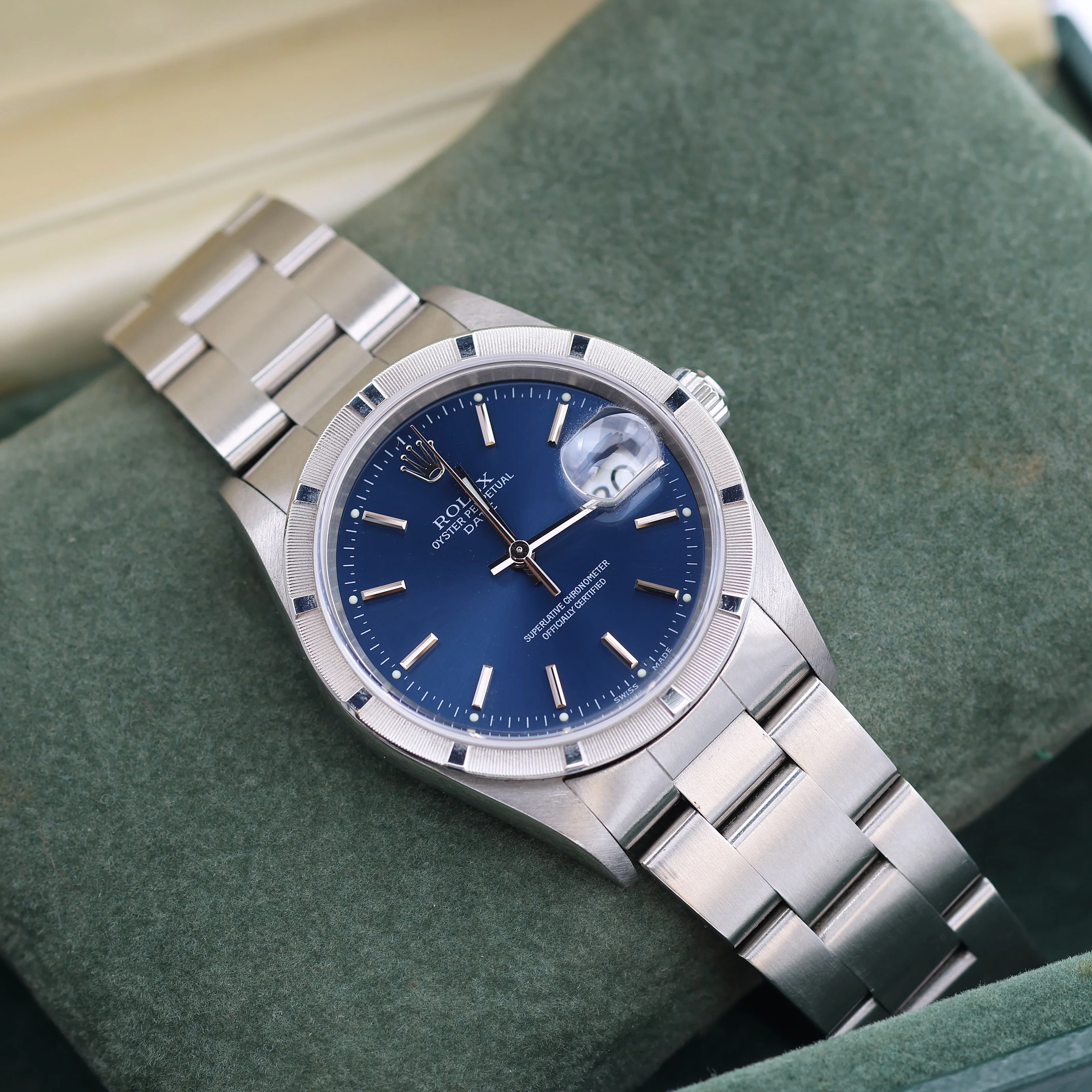 Rolex Oyster Perpetual Date ref. 15210 - Blue Dial - Full Set - Image 3