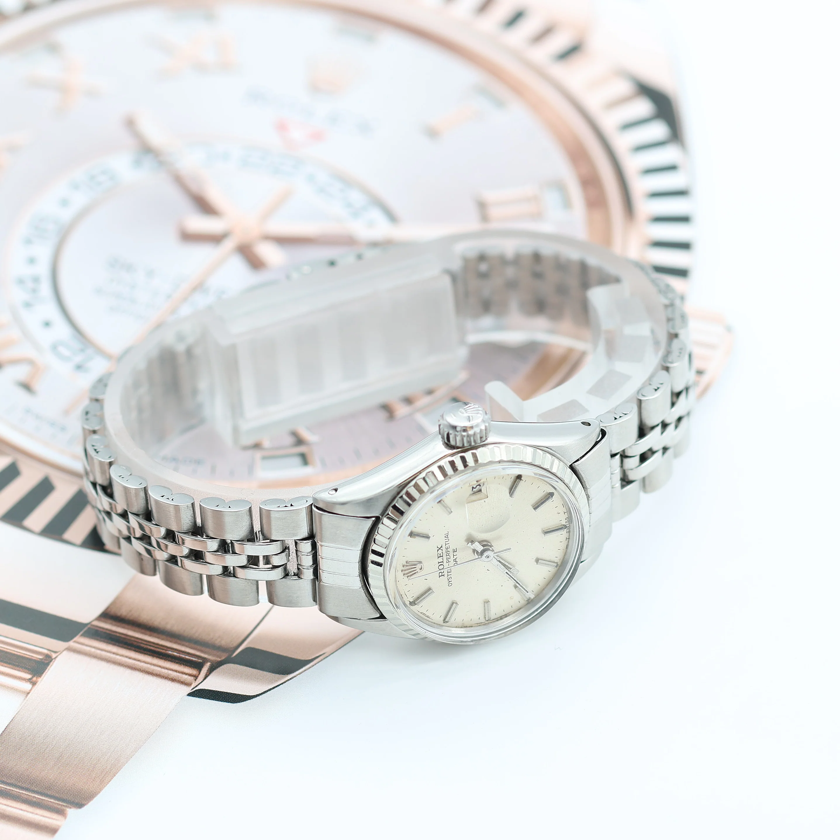 Rolex Oyster Perpetual Lady Date ref. 6517 Silver Dial - Jubilee - Image 11