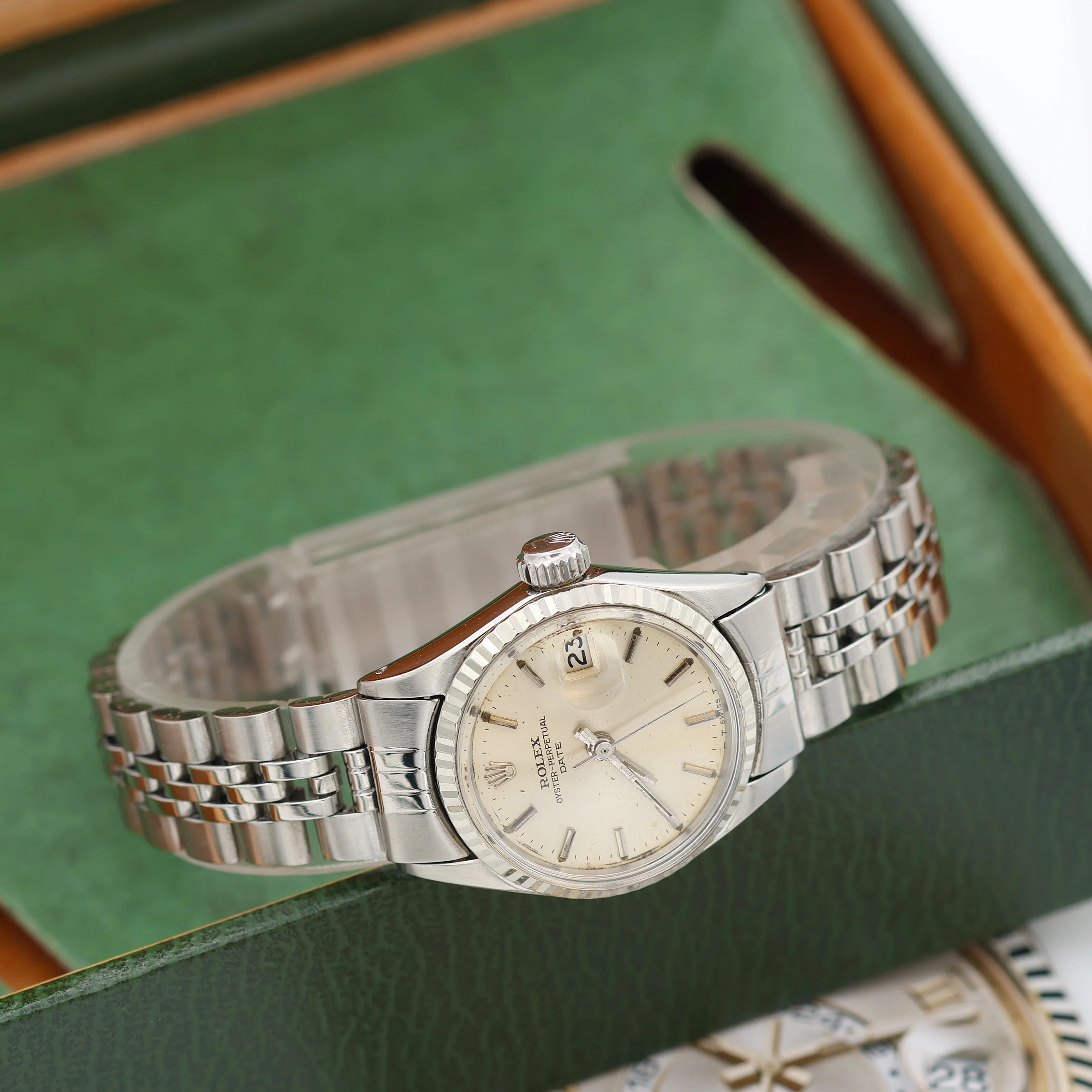 Rolex Oyster Perpetual Lady Date ref. 6517 Silver Dial - Jubilee - Image 6