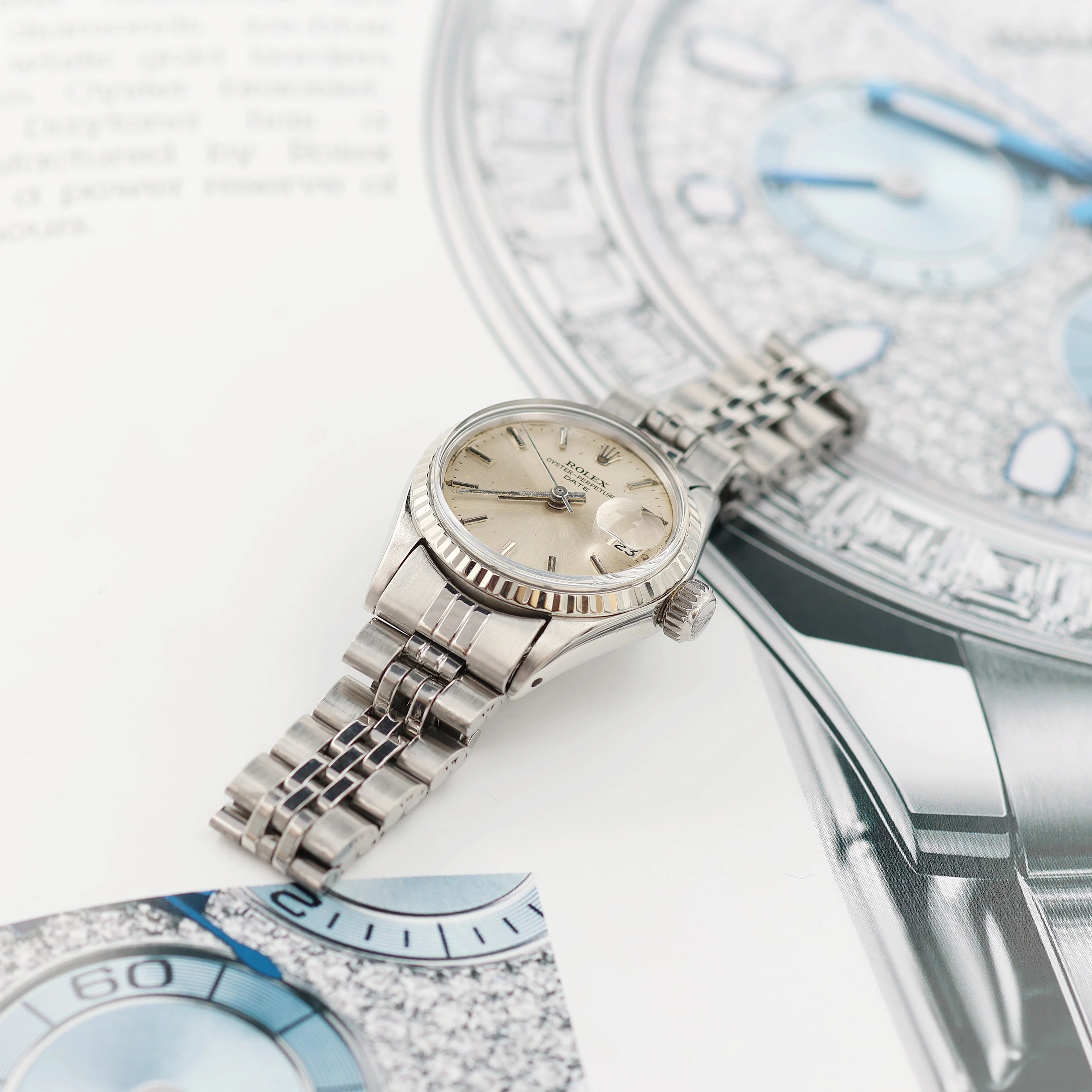 Rolex Oyster Perpetual Lady Date ref. 6517 Silver Dial - Jubilee - Image 9