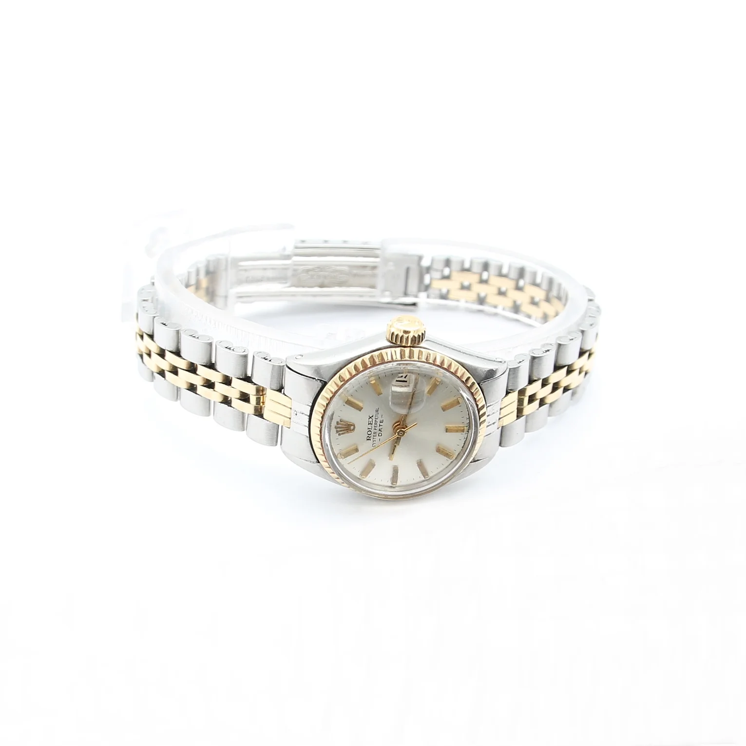 Rolex Oyster Perpetual Lady Date ref. 6517 Steel/Gold - Silver Dial - Image 6
