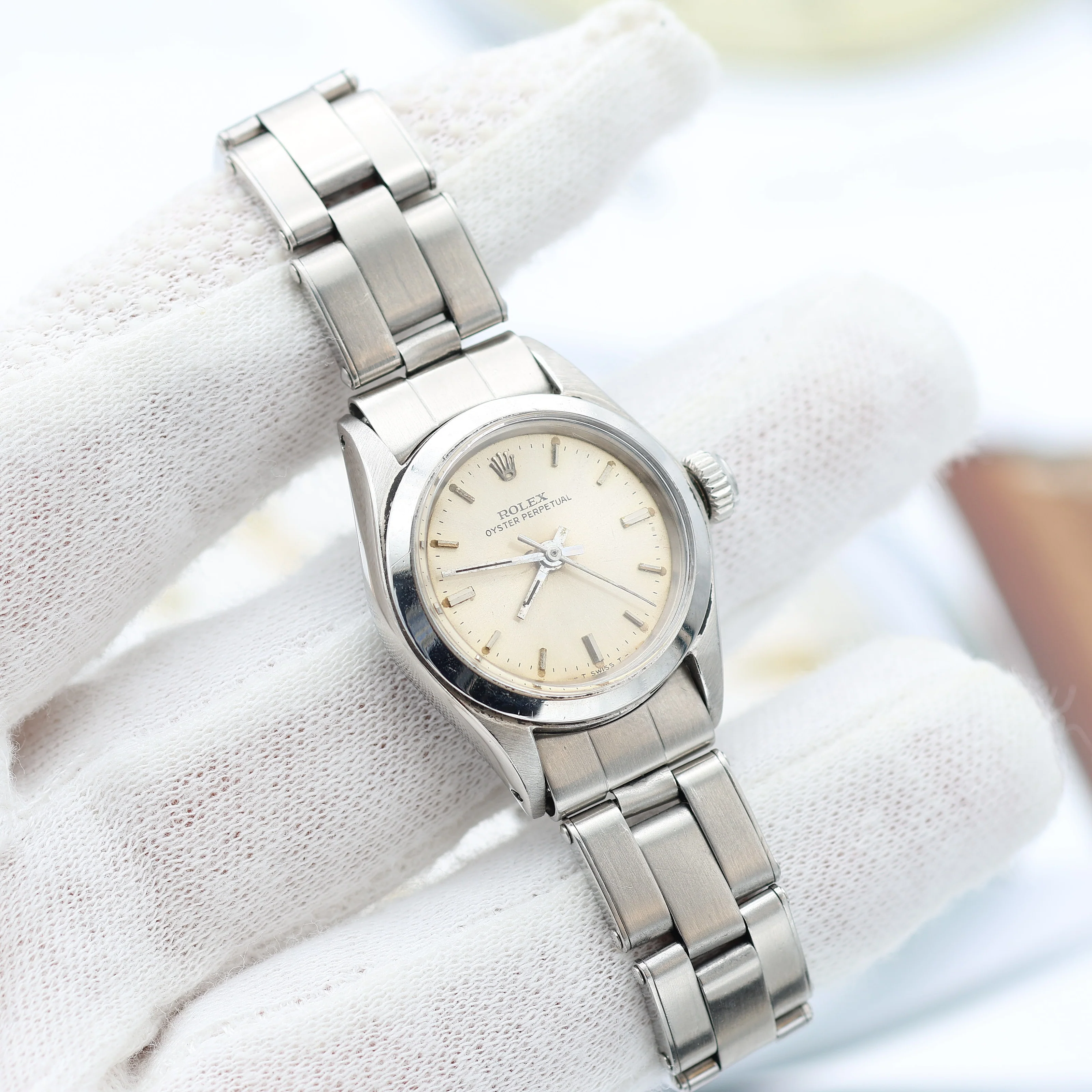 Rolex Oyster Perpetual Lady ref. 6618 - SIlver Dial - Oyster Bracelet - Image 5