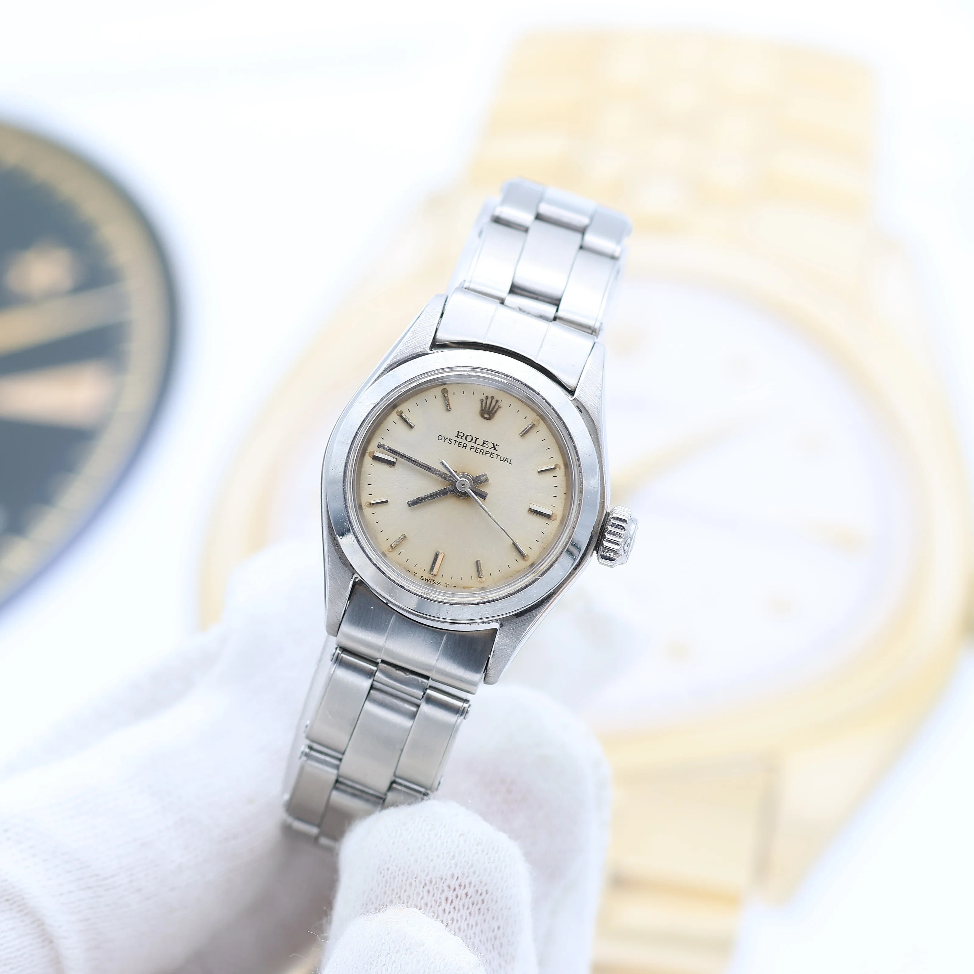 Rolex Oyster Perpetual Lady ref. 6618 - SIlver Dial - Oyster Bracelet - Image 6