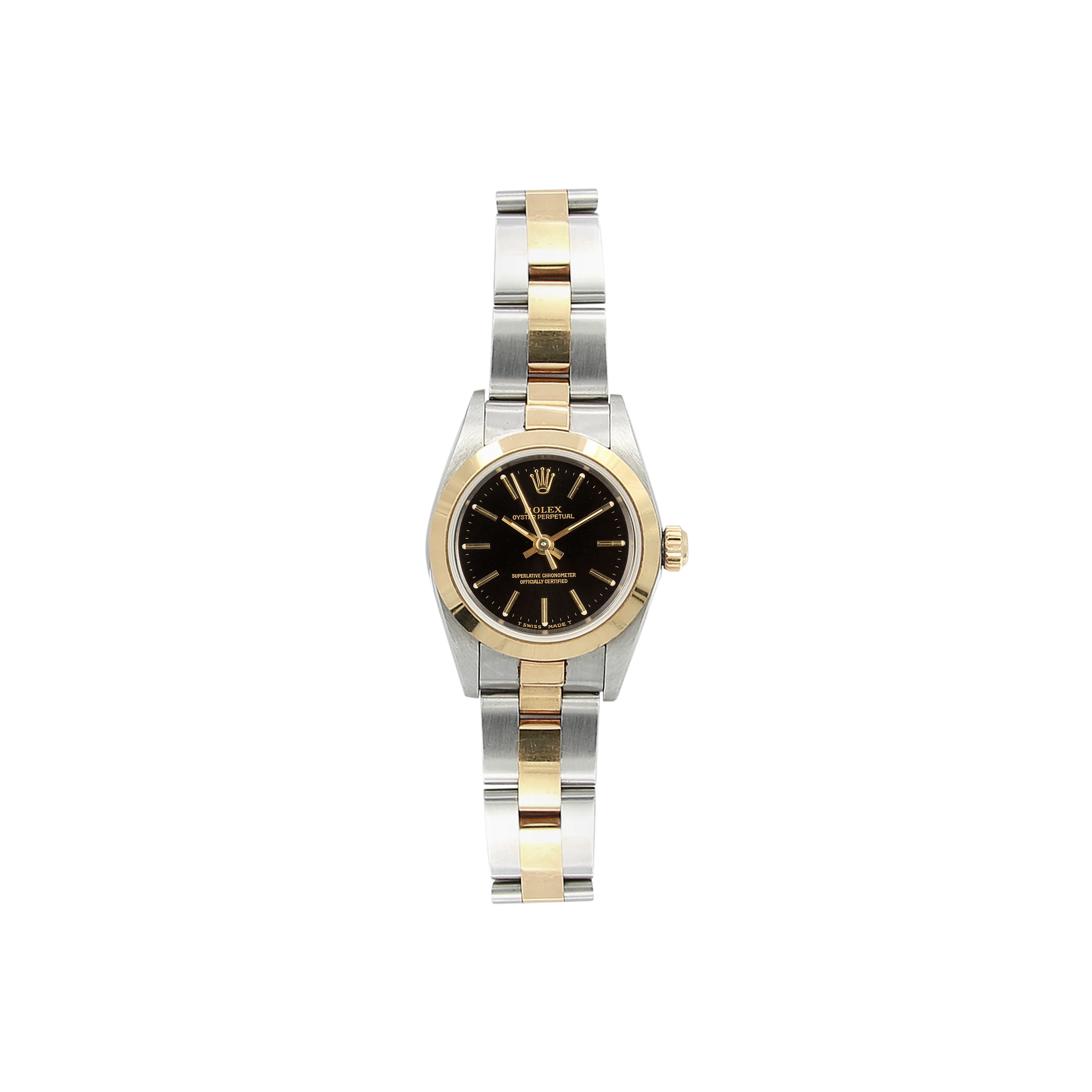 Rolex Oyster Perpetual Lady ref. 67183 Steel/Gold - Black Dial Oyster bracelet