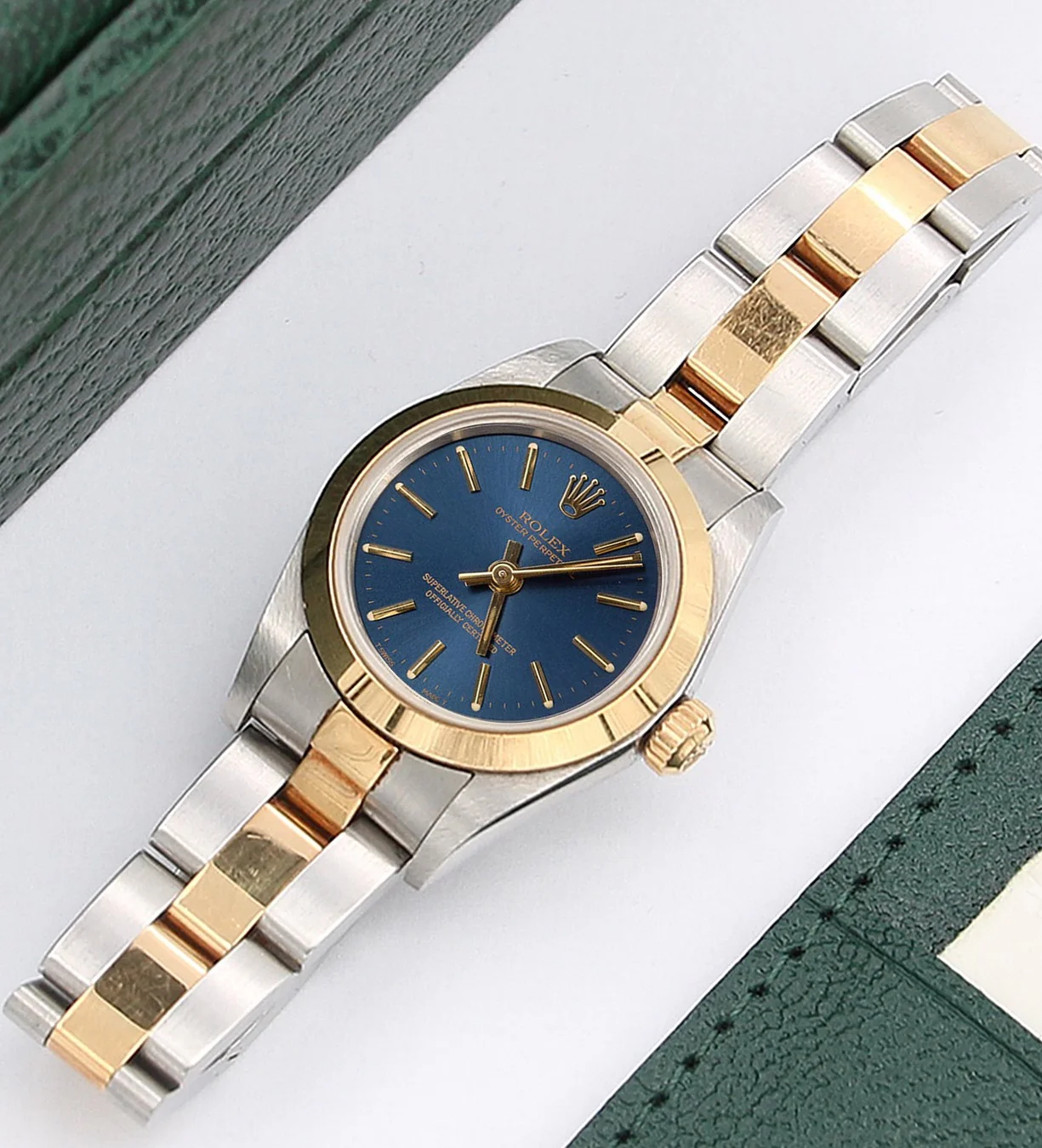 Rolex Oyster Perpetual Lady ref. 67183 Steel/Gold - Blue Dial Oyster bracelet - Image 3
