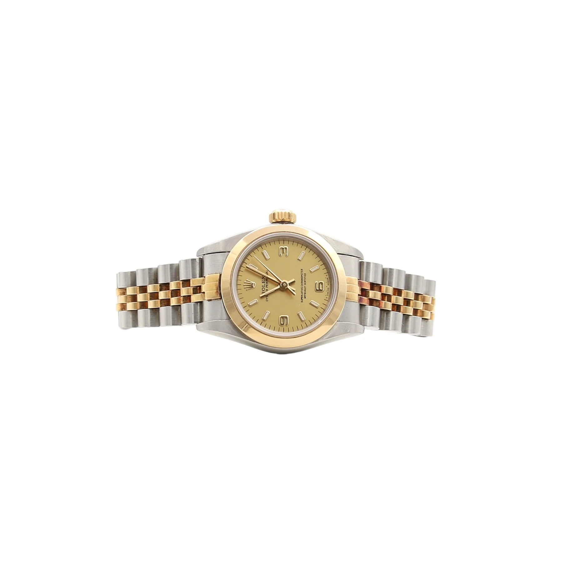 Rolex Oyster Perpetual Lady ref. 67183 Steel/Gold - Champagne 3-6-9 Dial - Jubilee bracelet - Image 6