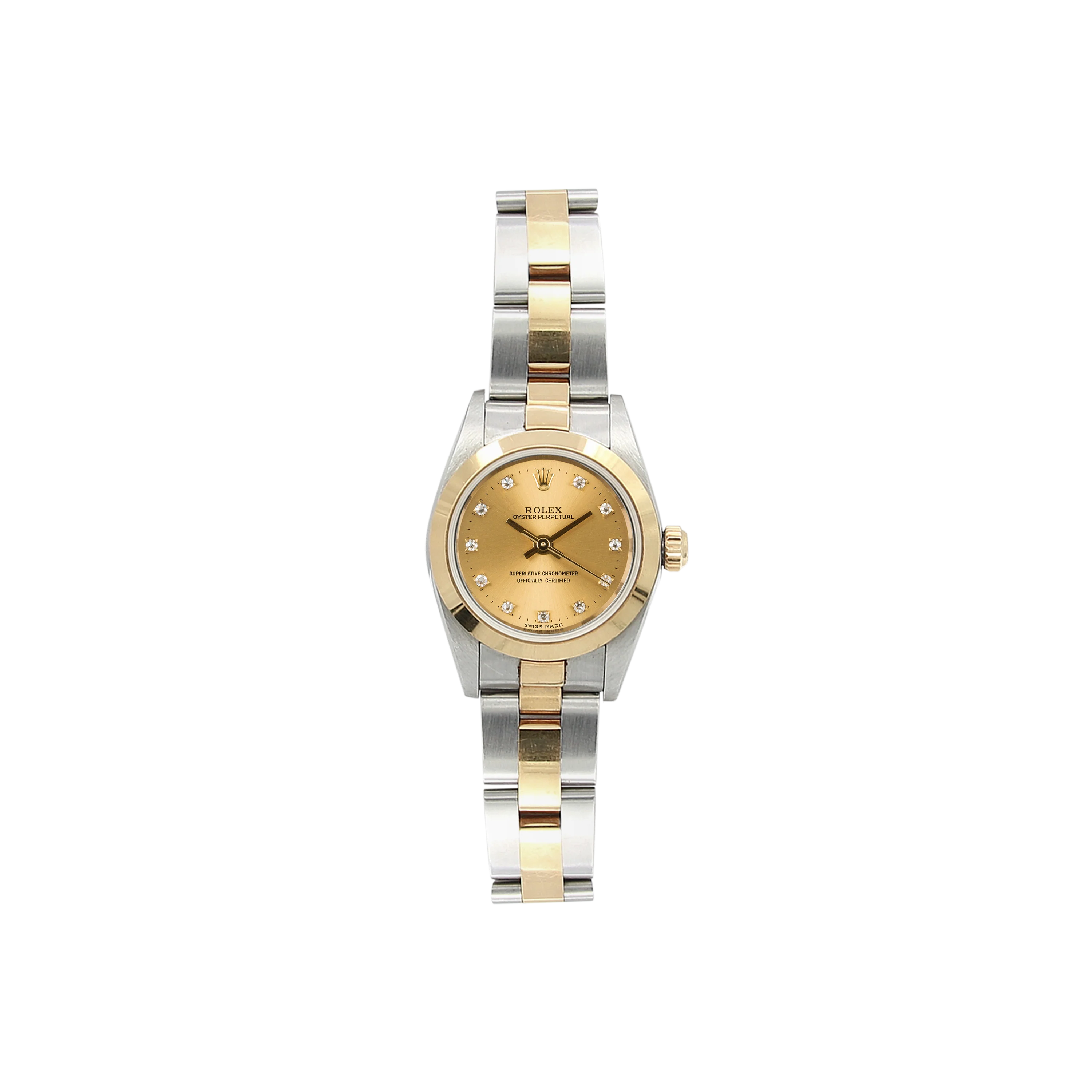 Rolex Oyster Perpetual Lady ref. 67183 Steel/Gold - Champagne Diamonds Dial Oyster bracelet