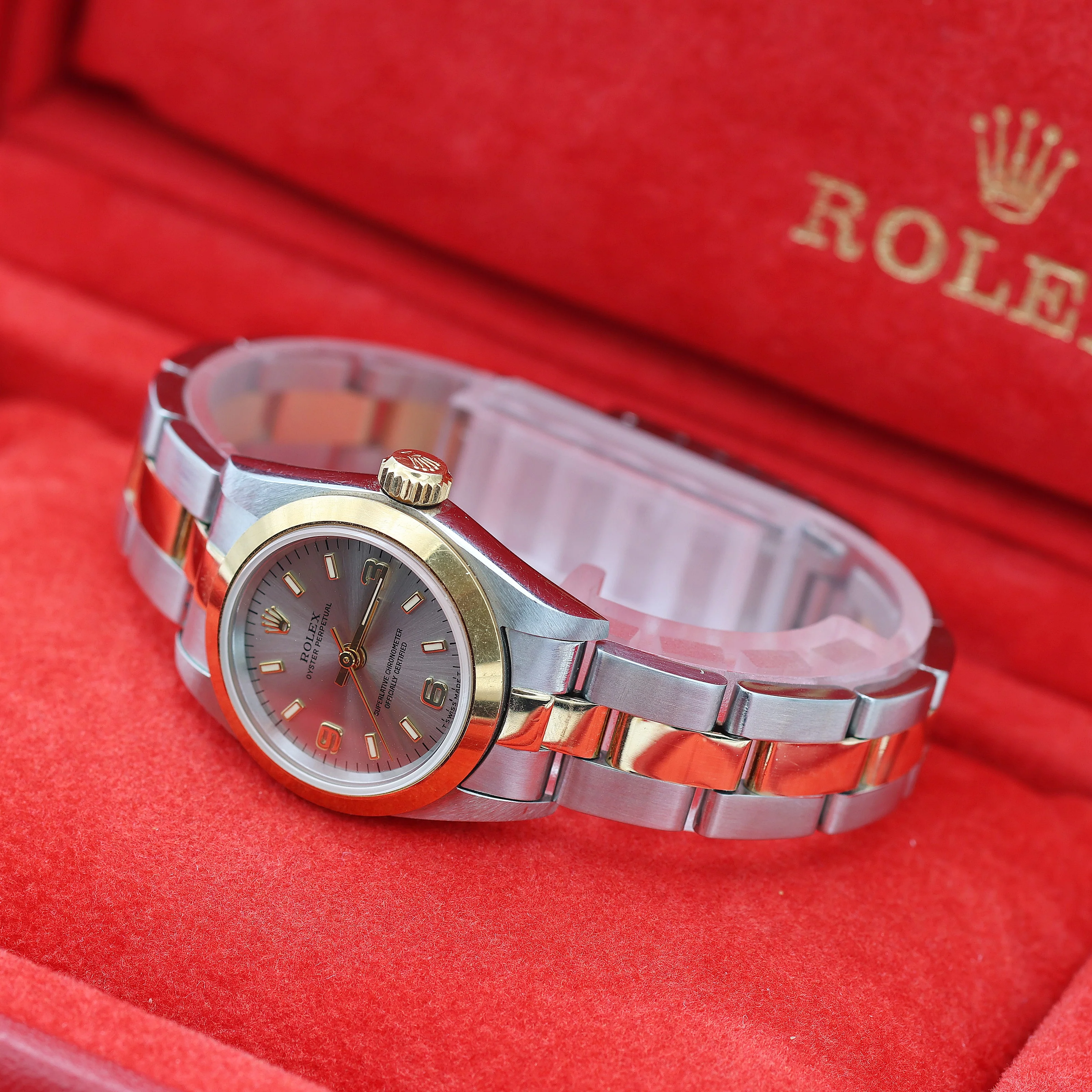 Rolex Oyster Perpetual Lady ref. 67183 - Grey 3-6-9 Dial - Oyster bracelet - Full Set - Image 3