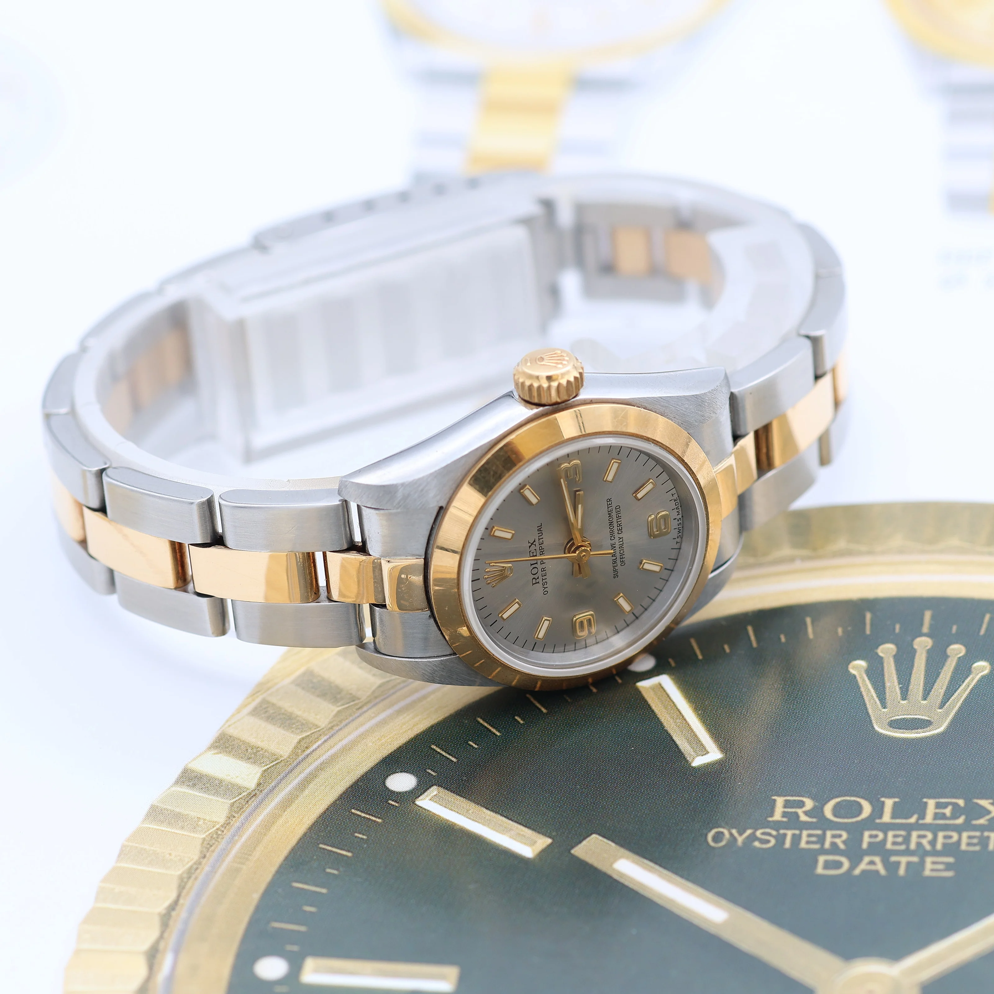 Rolex Oyster Perpetual Lady ref. 67183 - Grey 3-6-9 Dial - Oyster bracelet - Full Set - Image 6