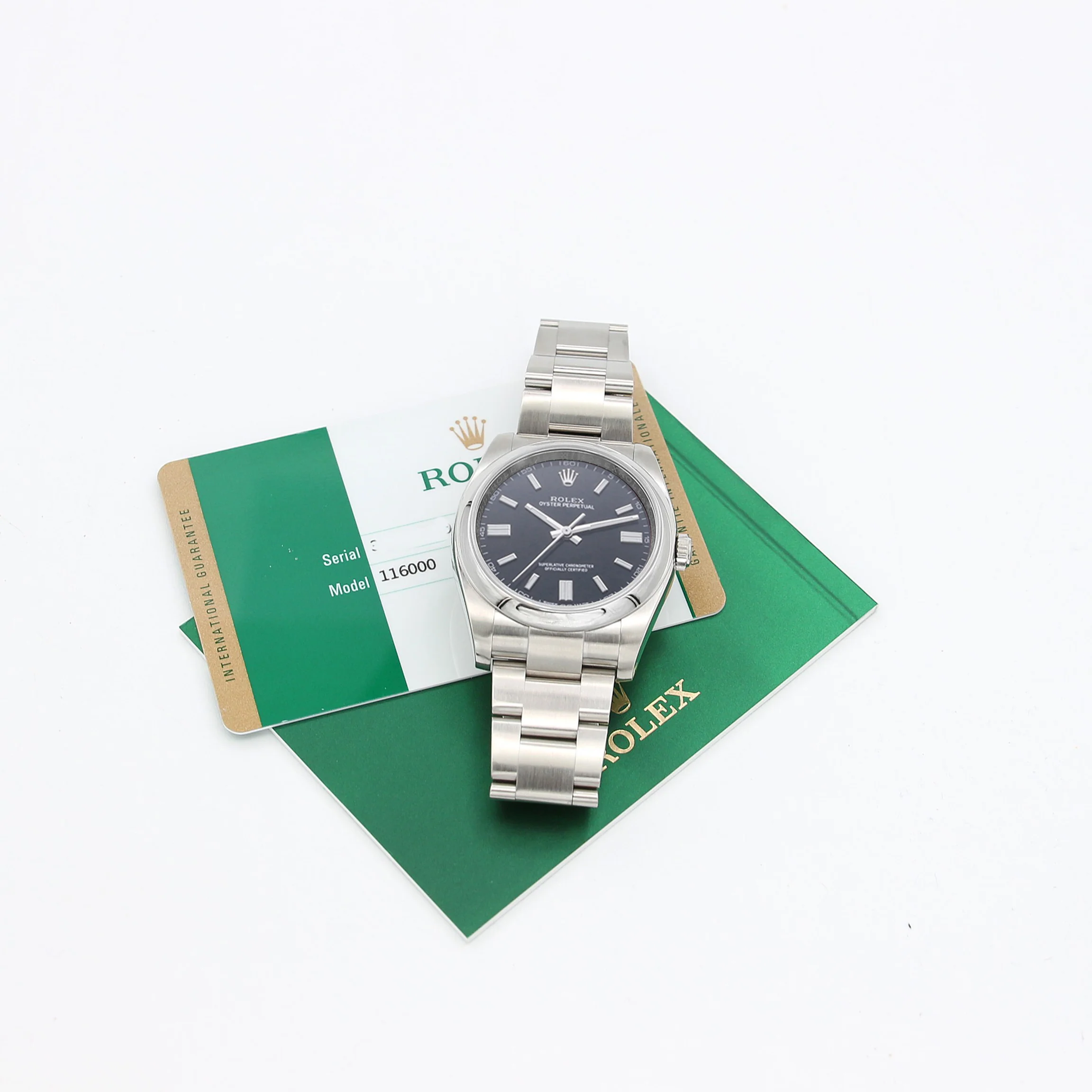 Rolex Oyster Perpetual ref. 116000 - Black Dial - Full Set - Image 4