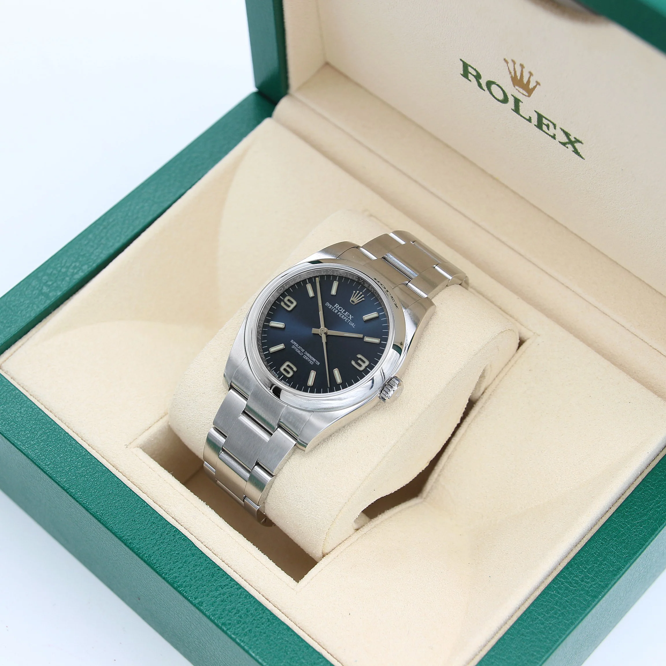 Rolex Oyster Perpetual ref. 116000 - Blue Arabic Dial - Full Set - Image 2