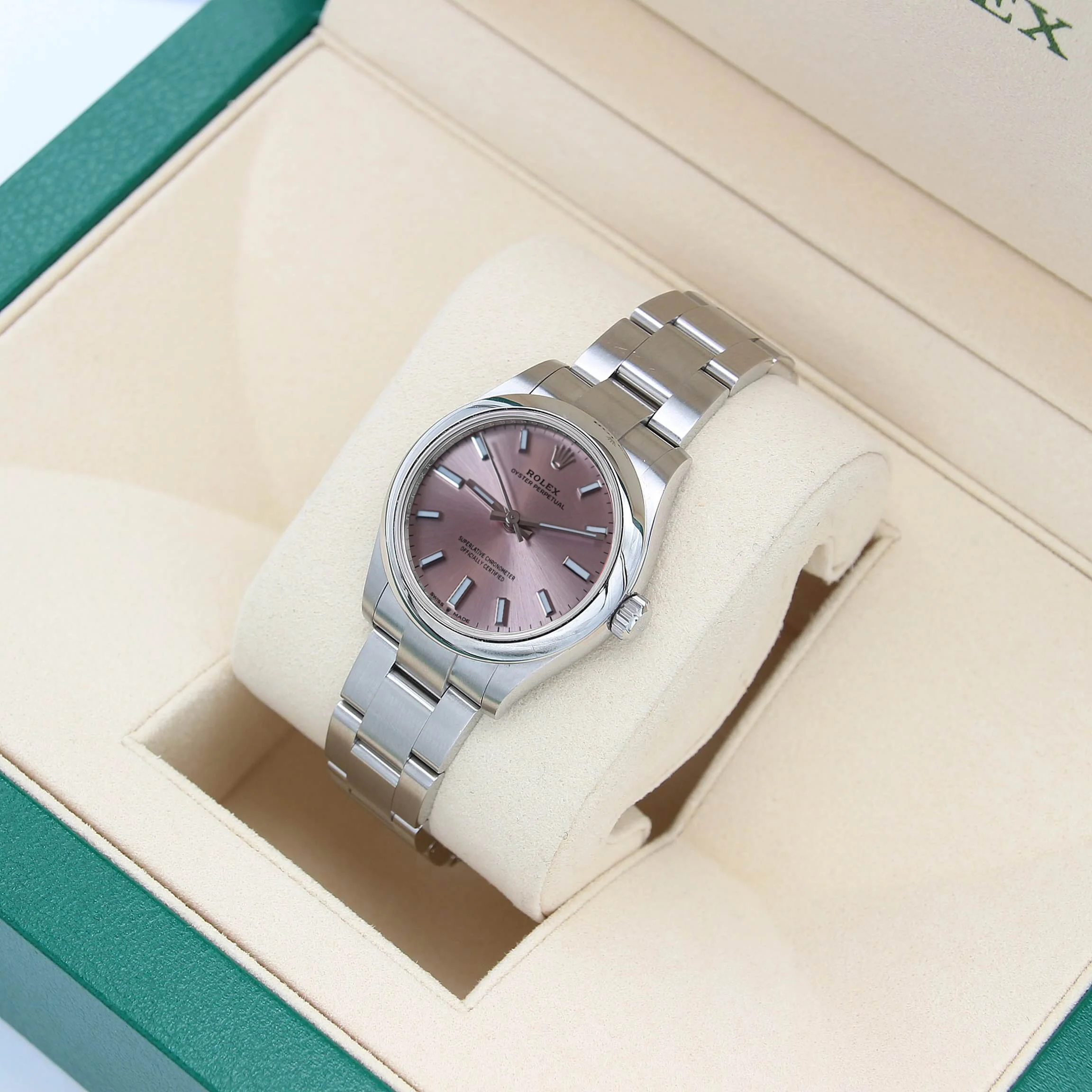 Rolex Oyster Perpetual ref. 277200 31mm - Pink Sunray Dial - Full set - Image 2