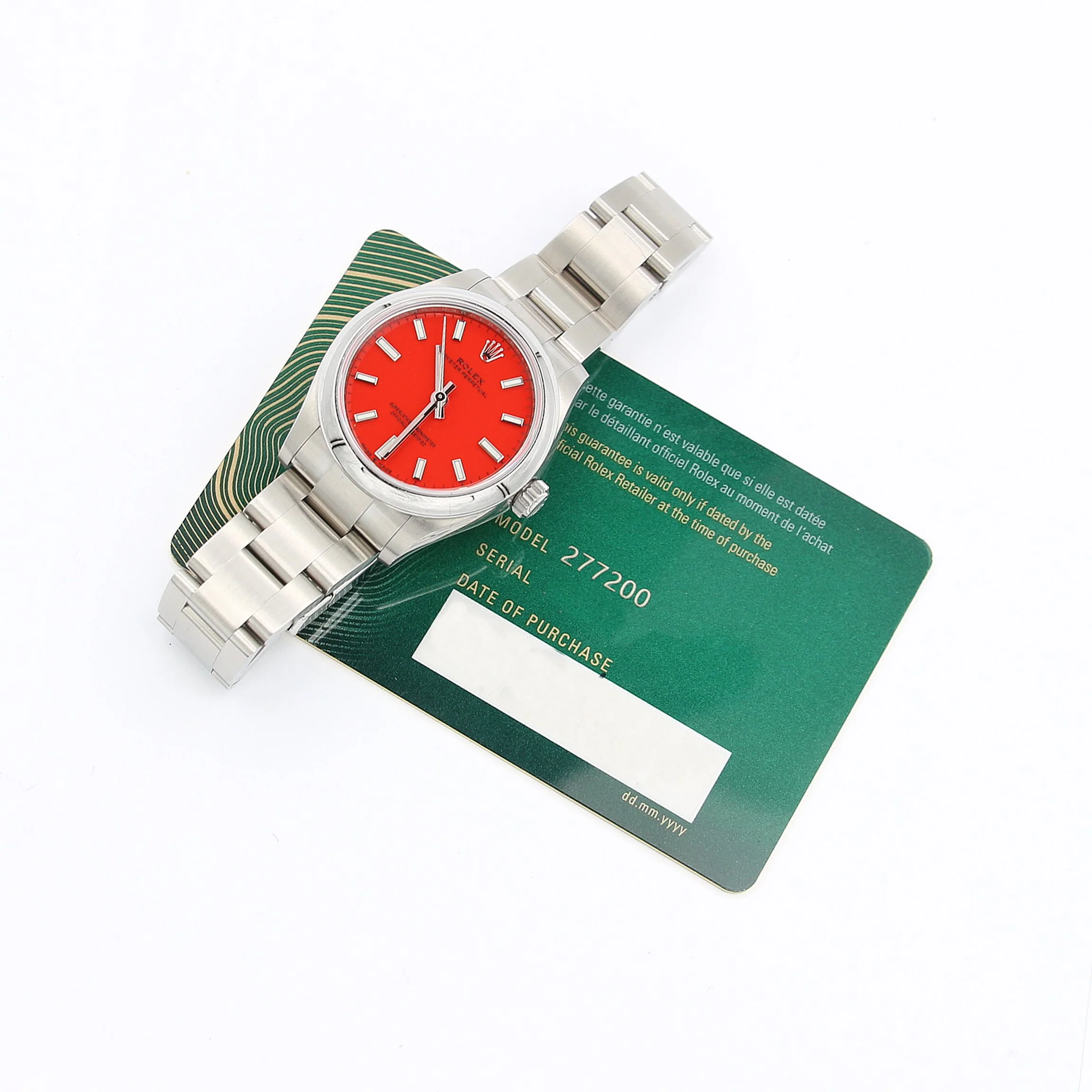 Rolex Oyster Perpetual ref. 277200 Coral Red Dial - Image 5