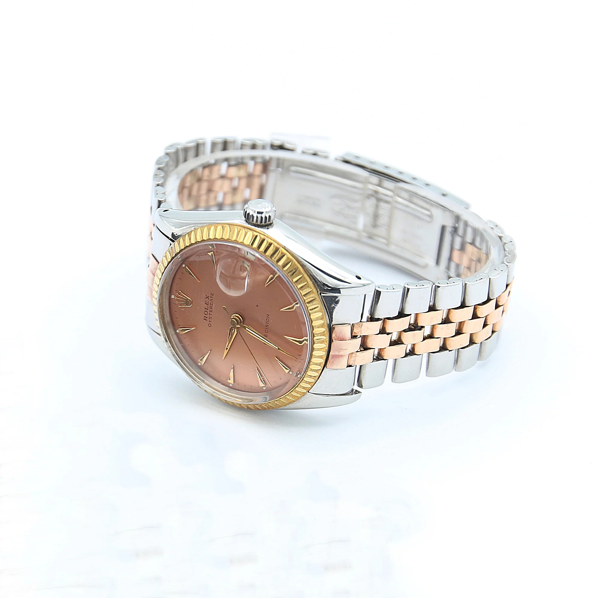 Rolex Oyster Perpetual ref. 6694 - Steel/Gold - Salmon Dial - Image 5