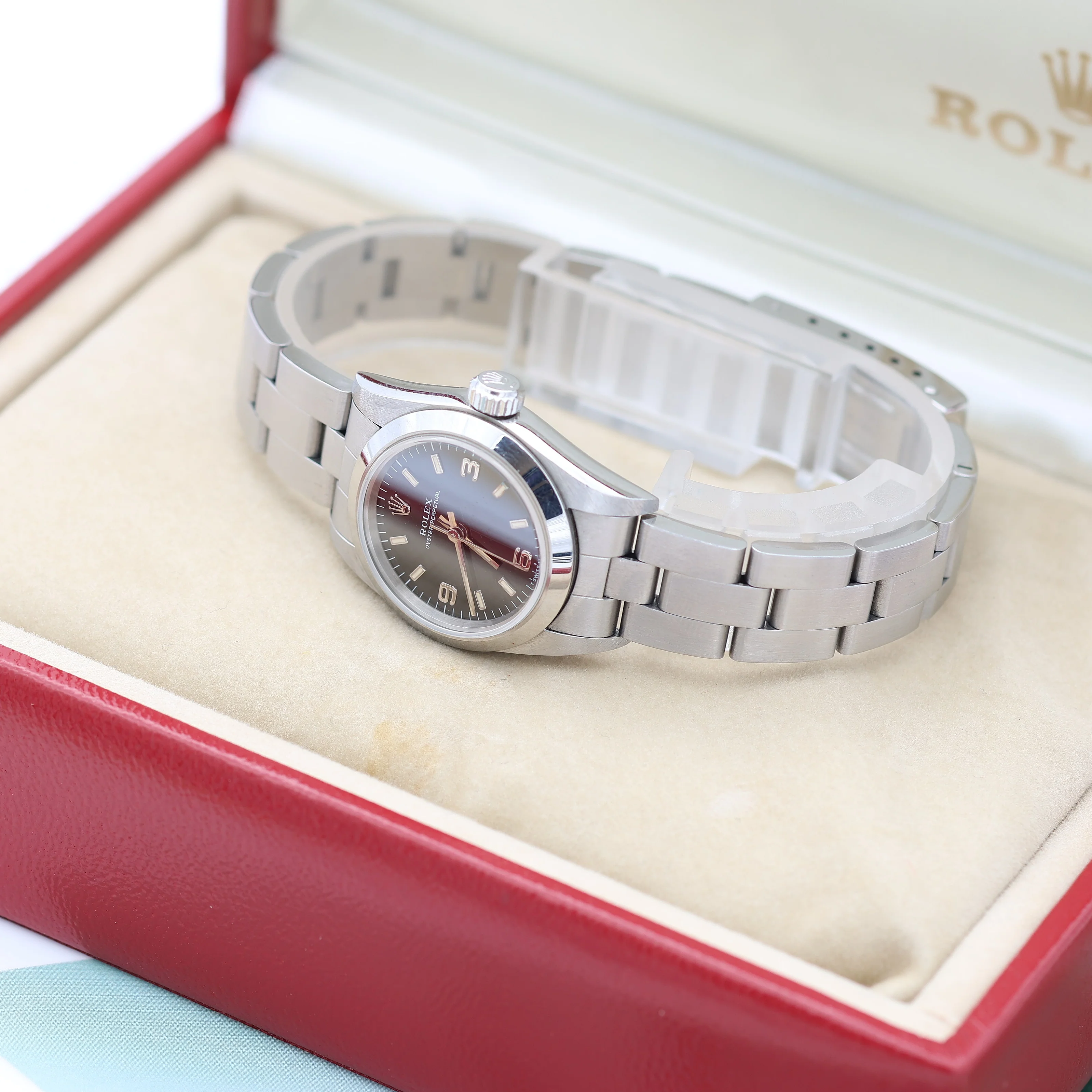 Rolex Oyster Perpetual ref. 67180 - Black 3-6-9 Dial - Oyster Bracelet - Image 2