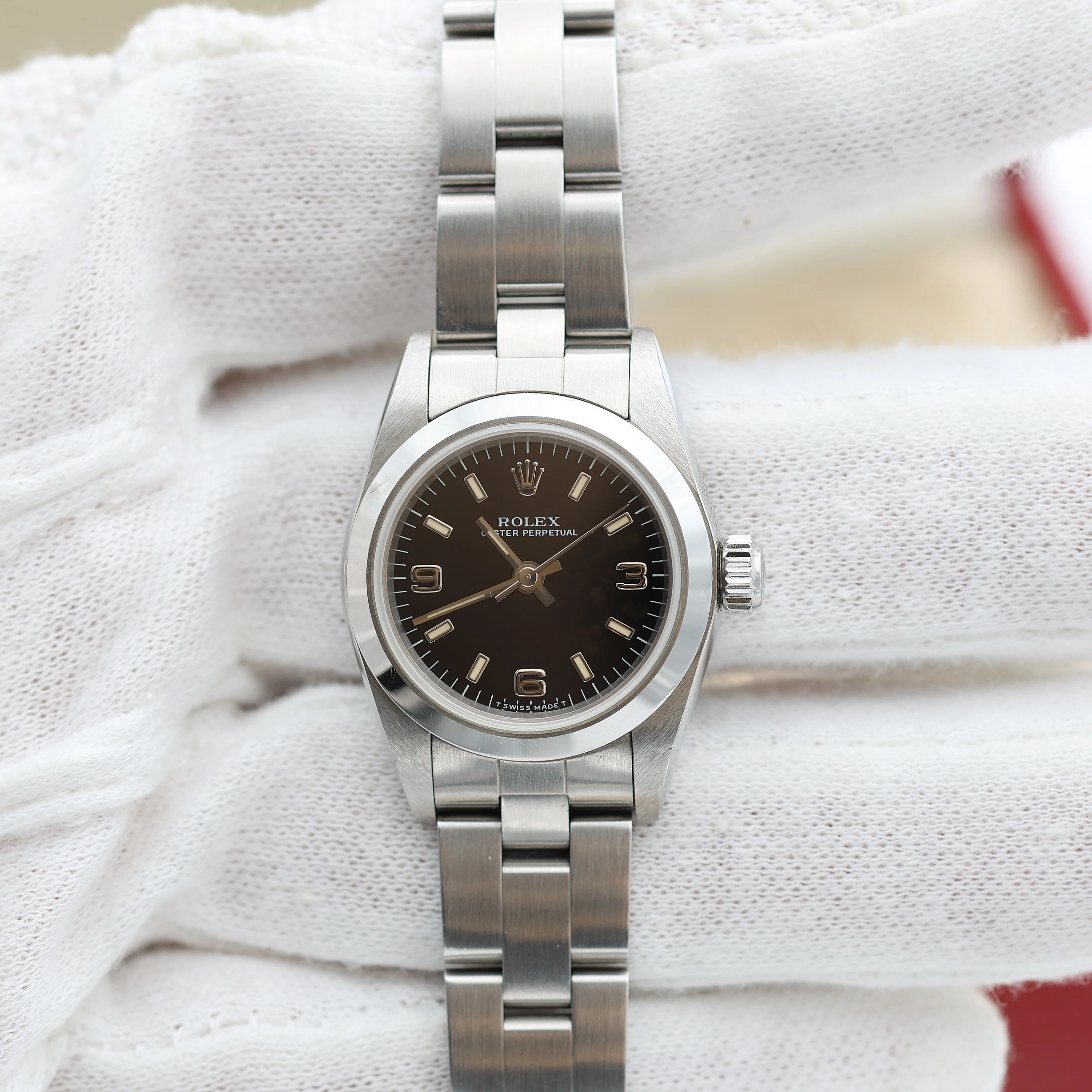 Rolex Oyster Perpetual ref. 67180 - Black 3-6-9 Dial - Oyster Bracelet - Image 4