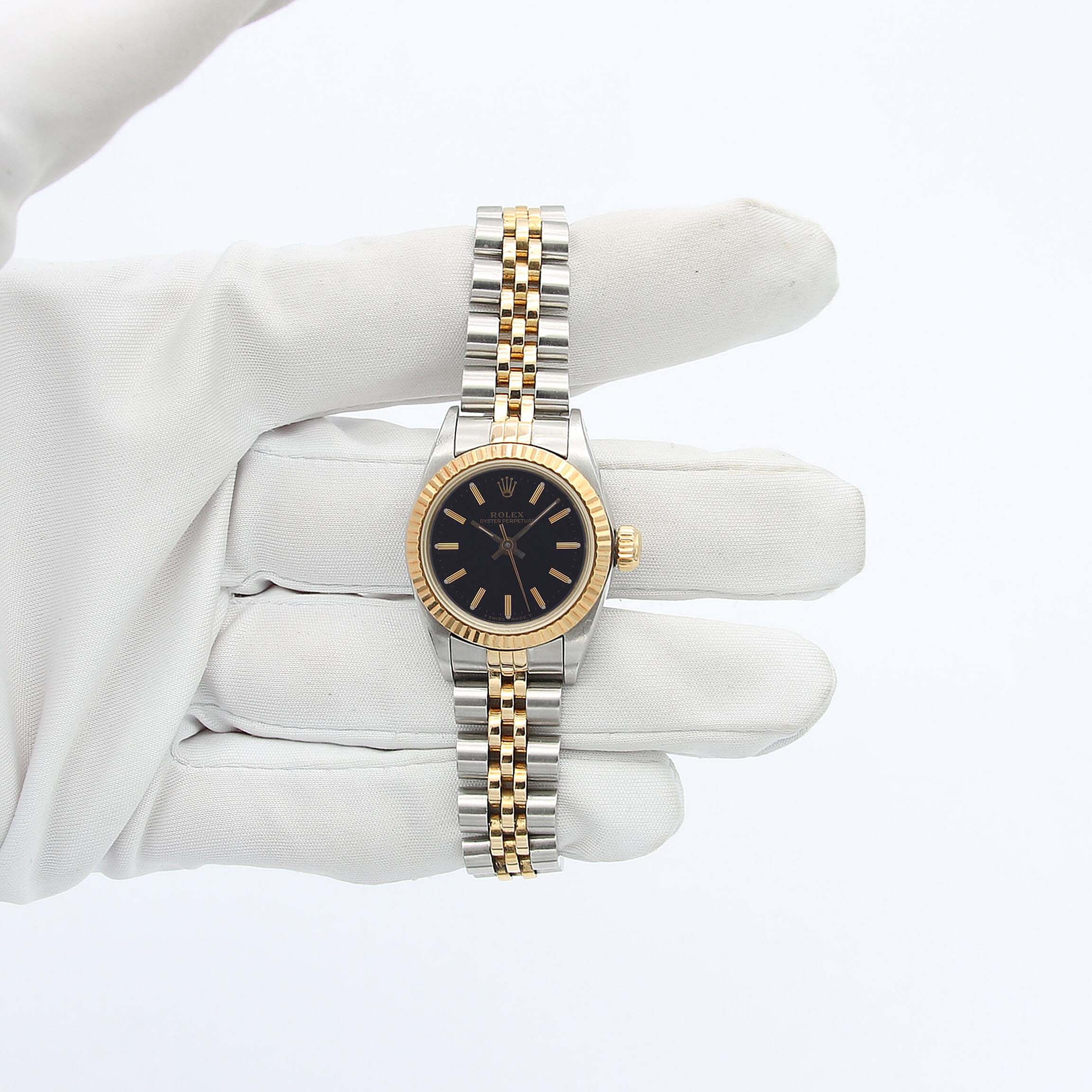Rolex Oyster perpetual ref. 67193 Black dial Jubilee bracelet - Image 2