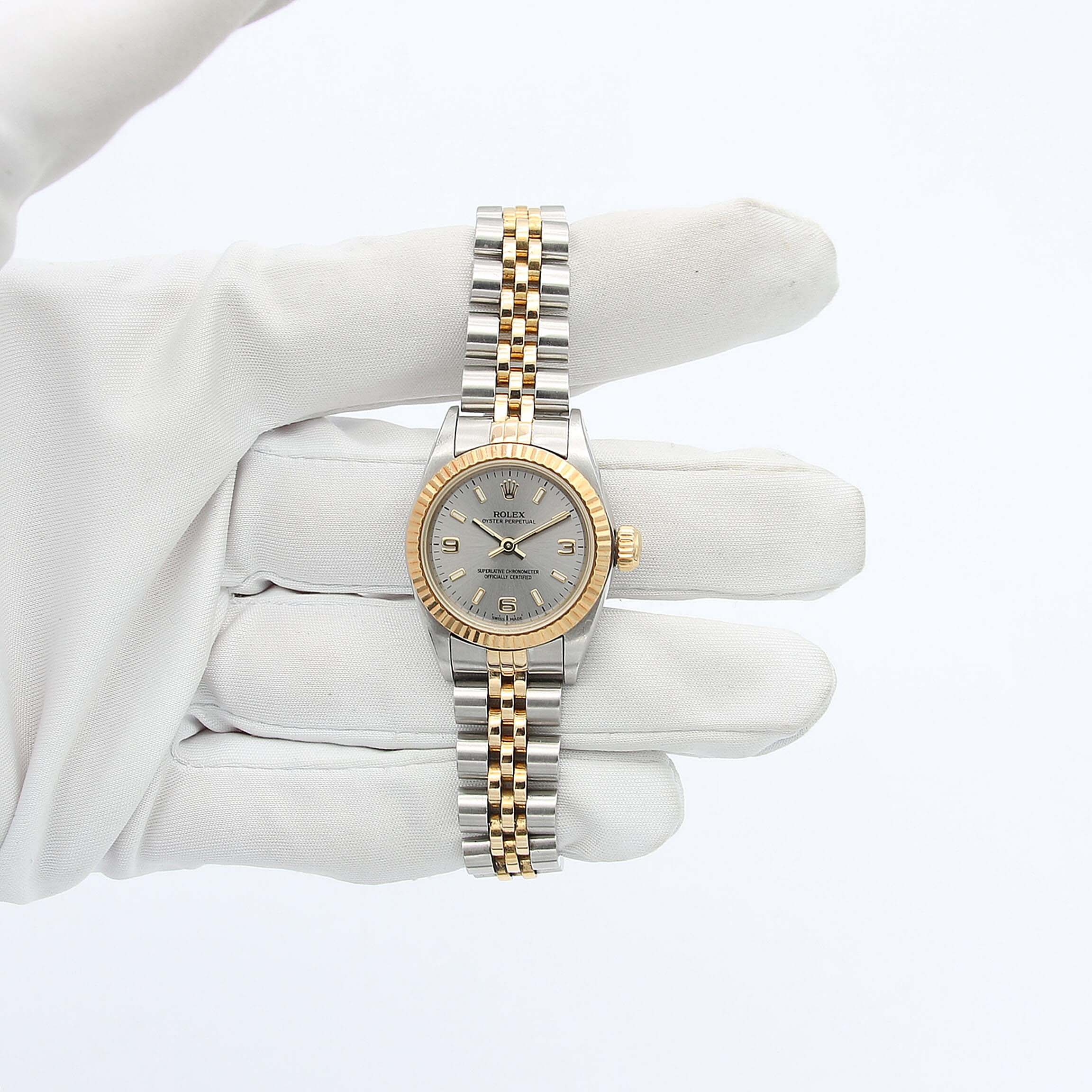 Rolex Oyster perpetual ref. 67193 Grey 3-6-9 dial Jubilee bracelet - Image 2