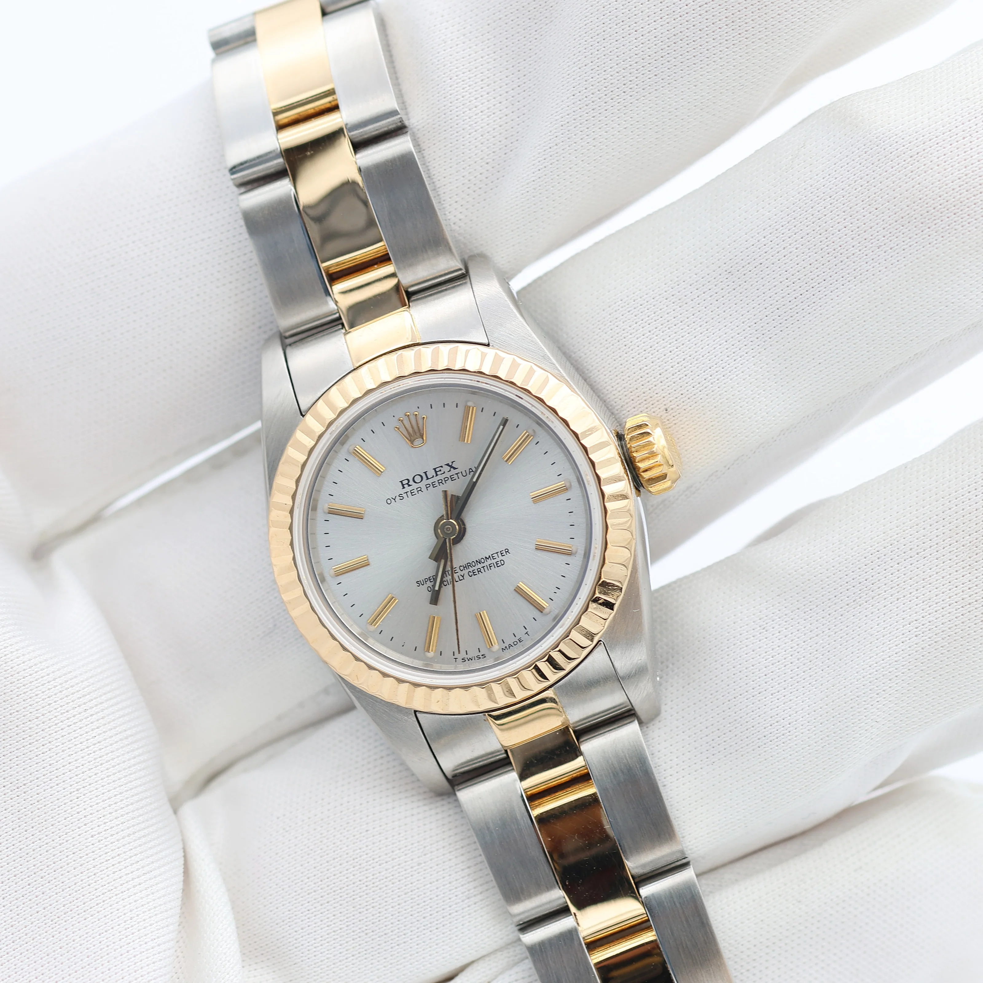 Rolex Oyster Perpetual ref. 67193 Silver dial Oyster bracelet - Image 6