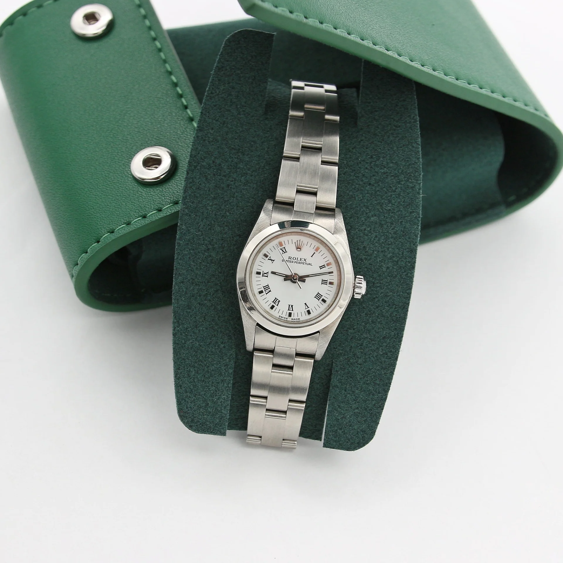 Rolex Oyster Perpetual ref. 76080 White Roman Dial - Image 2