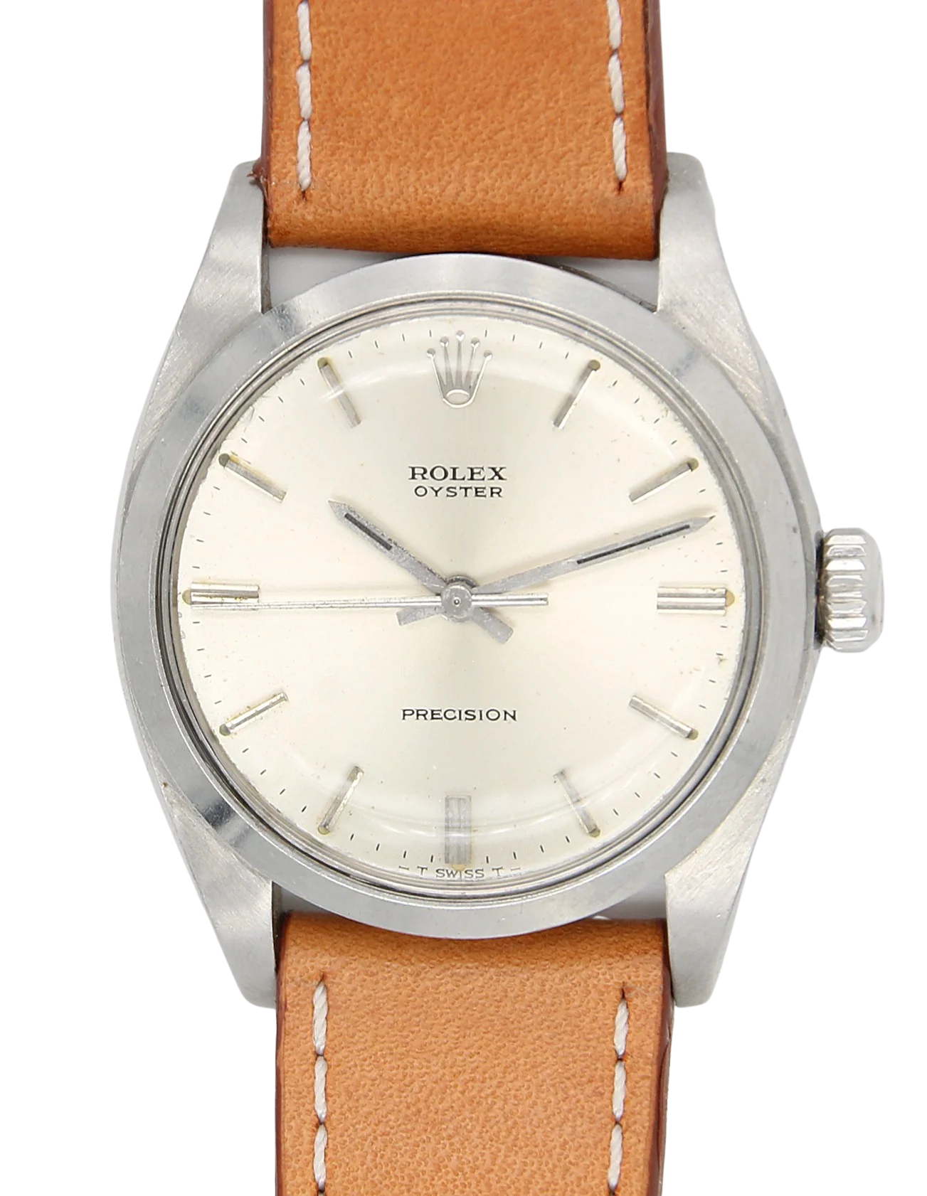 Rolex Oyster Precision ref. 6426 Silver Dial Leather Strap