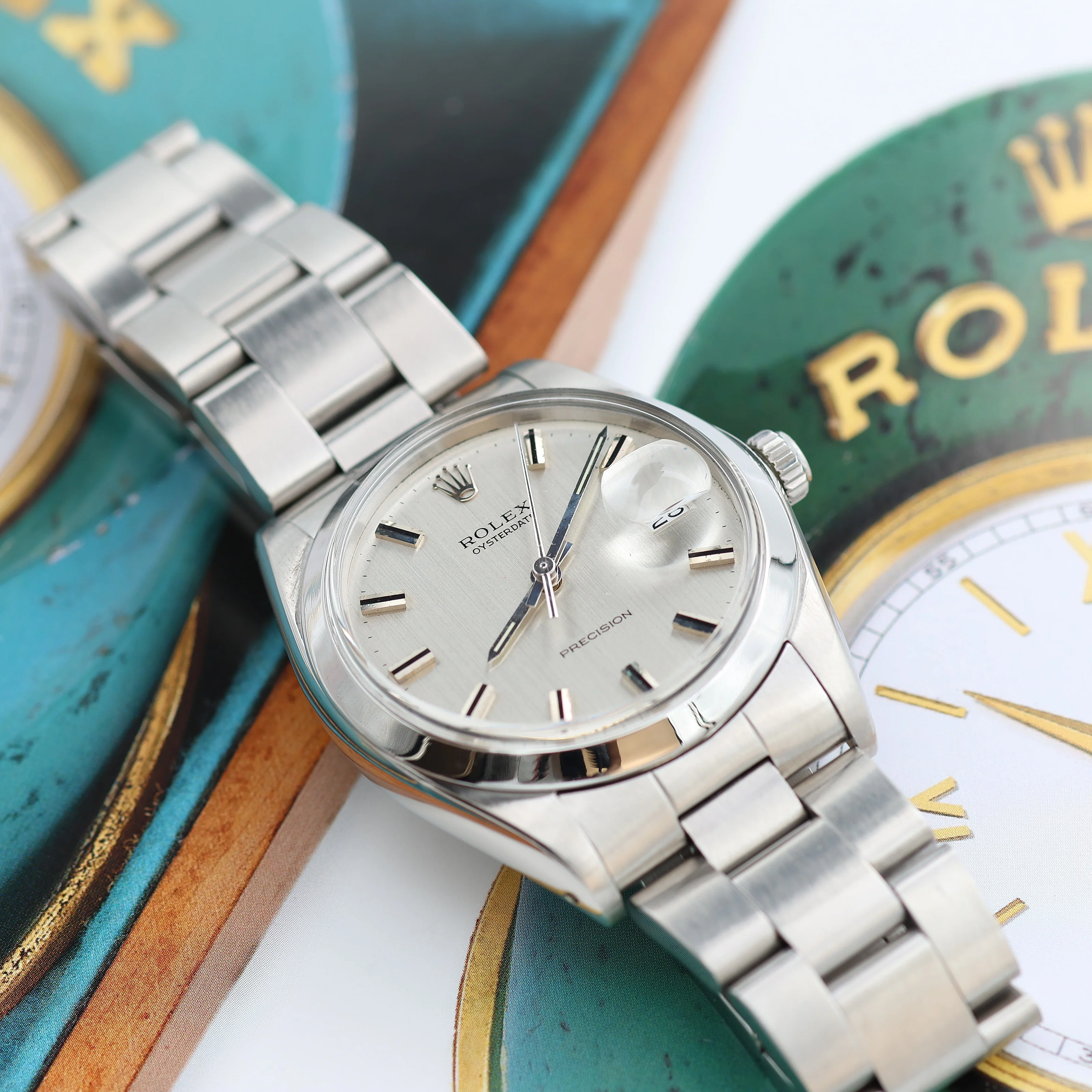 Rolex Precision ref. 6694 - Silver Linen Dial - Oyster Bracelet - Image 2
