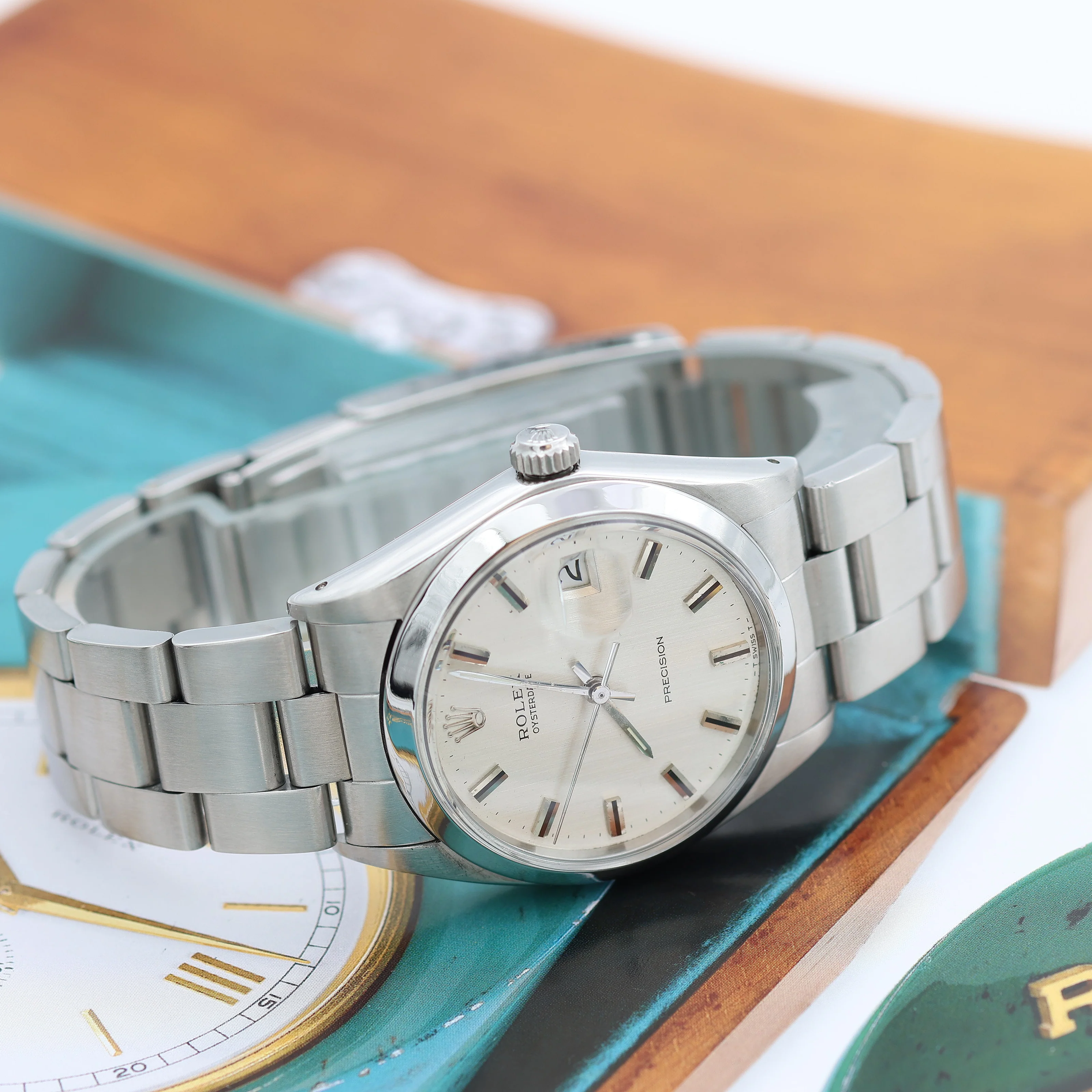 Rolex Precision ref. 6694 - Silver Linen Dial - Oyster Bracelet - Image 5