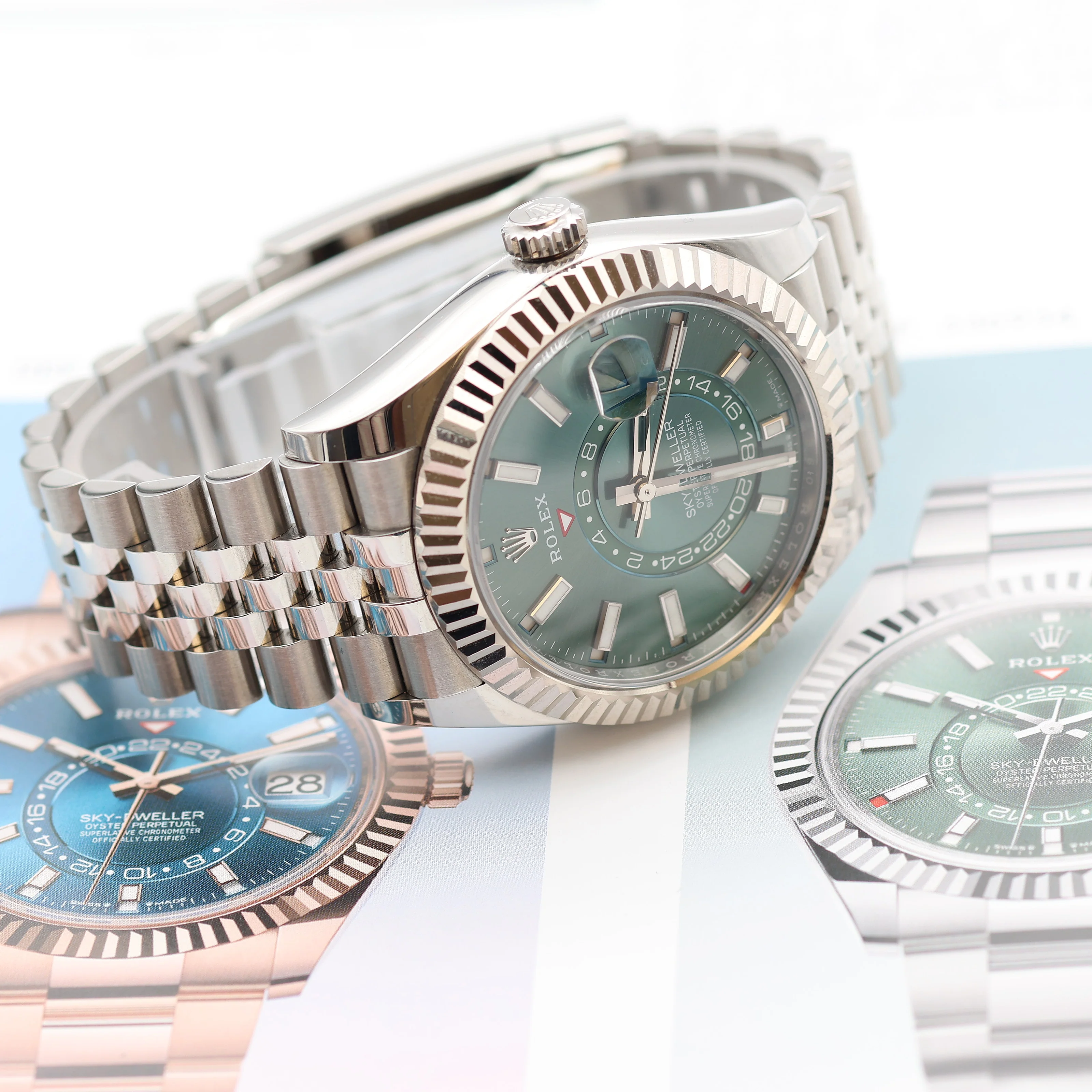 Rolex Sky-Dweller ref. 336934 Green dial - Jubilee - Full Set - Image 12