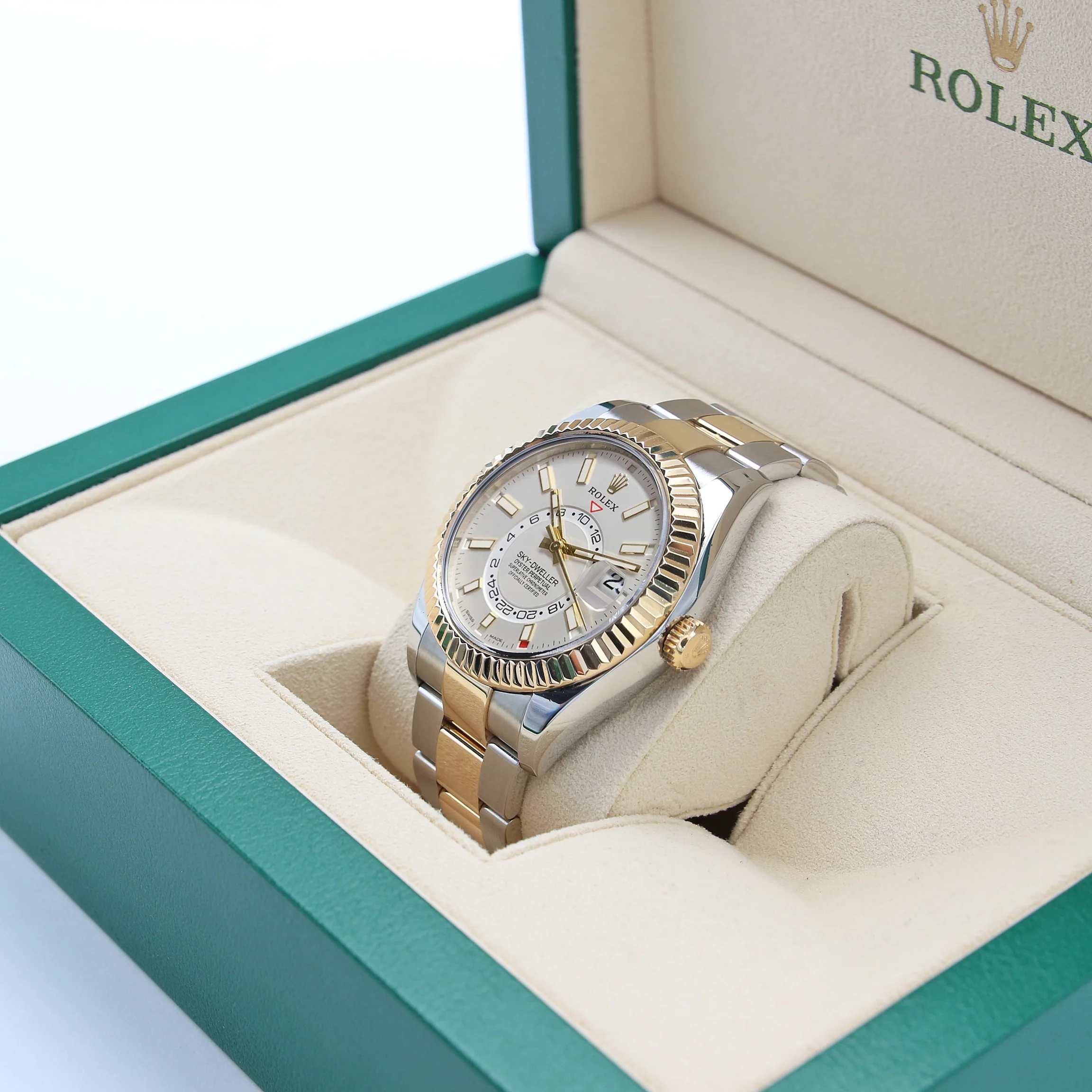 Rolex Skydweller Steel/Gold ref. 326933 White Dial Oyster bracelet - Full Set - Image 3