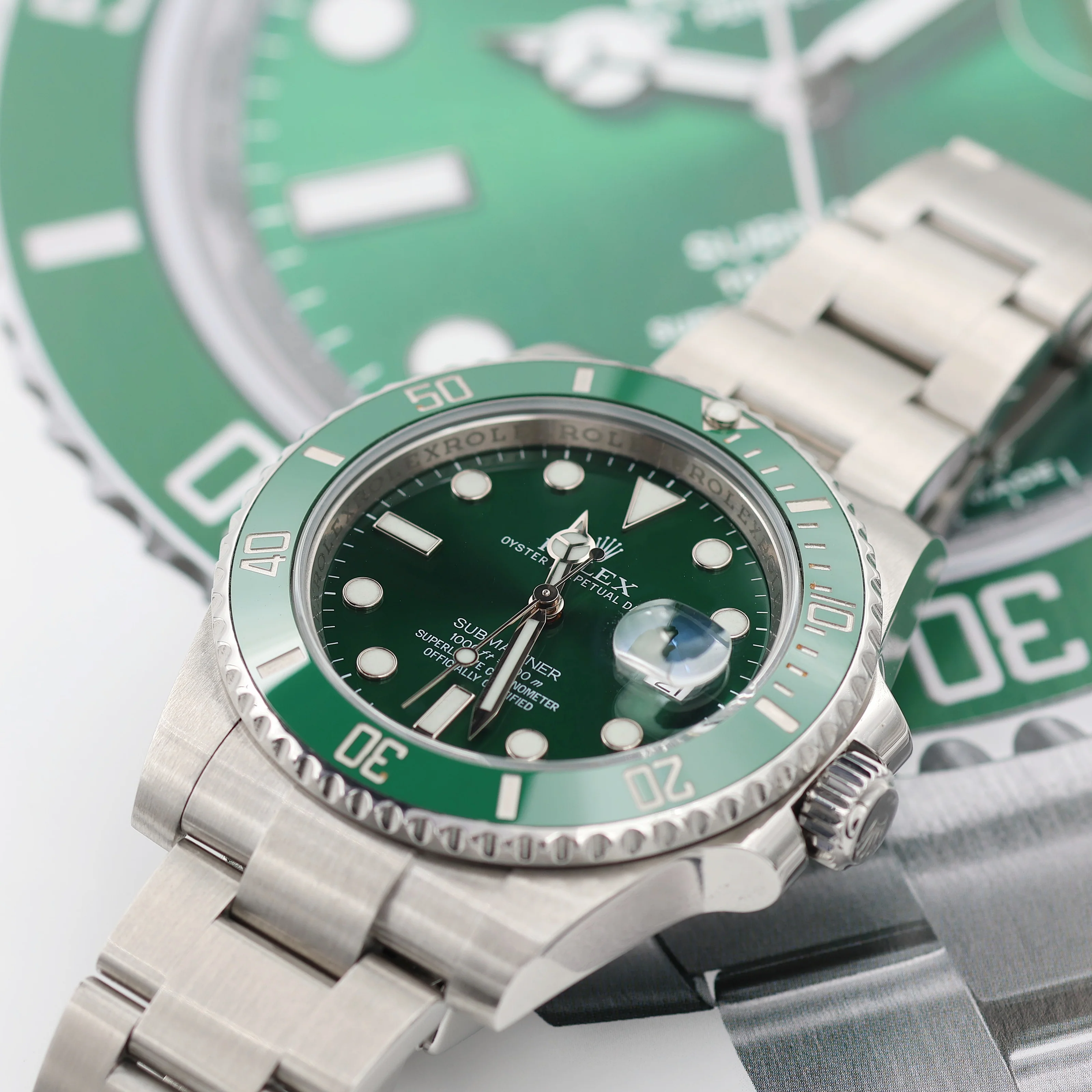 Rolex Submariner Green 116610LV (Hulk) in Steel - Green Dial - Full Set - Image 7