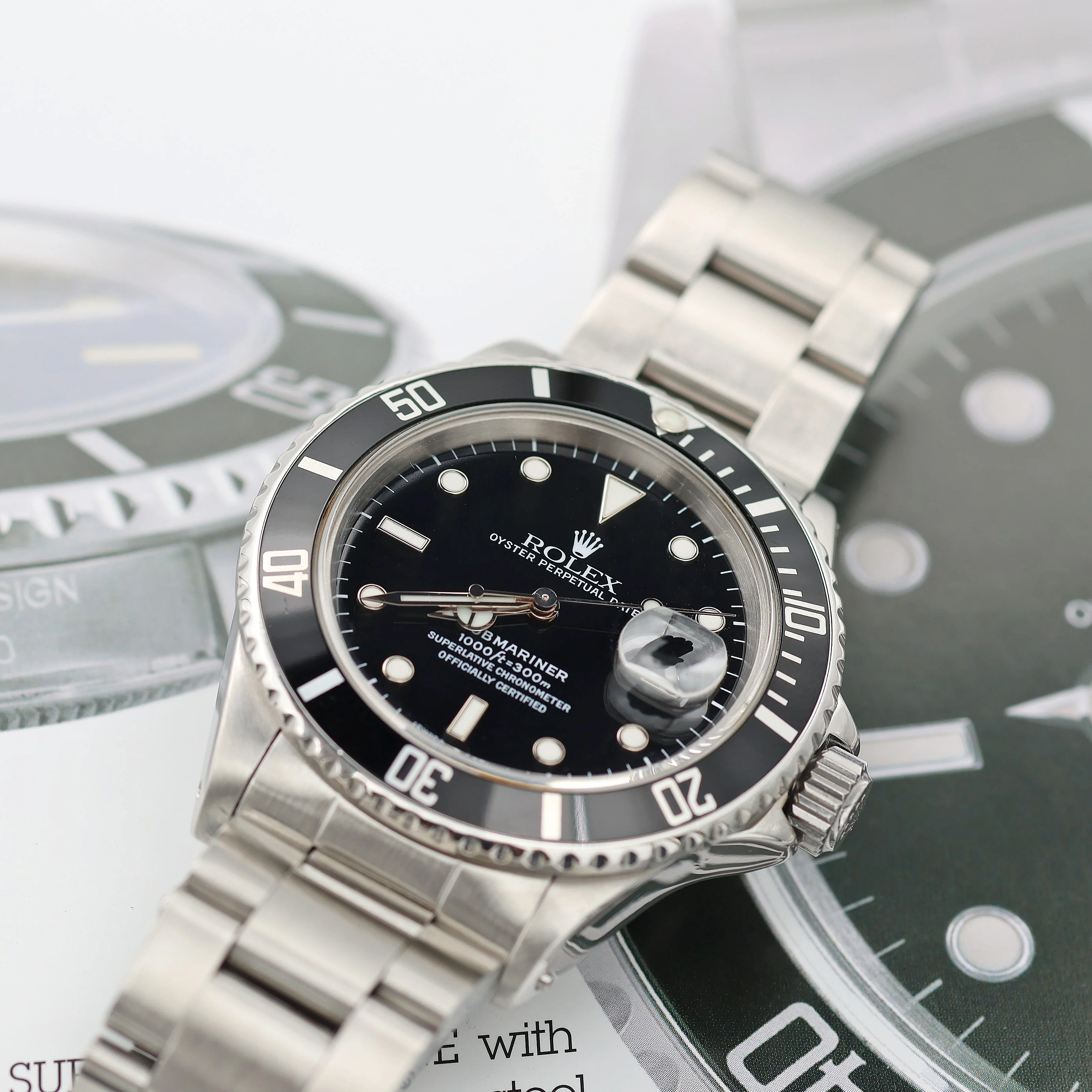 Rolex Submariner ref. 16800 - Oyster Bracelet - Rolex Service Card - Image 2