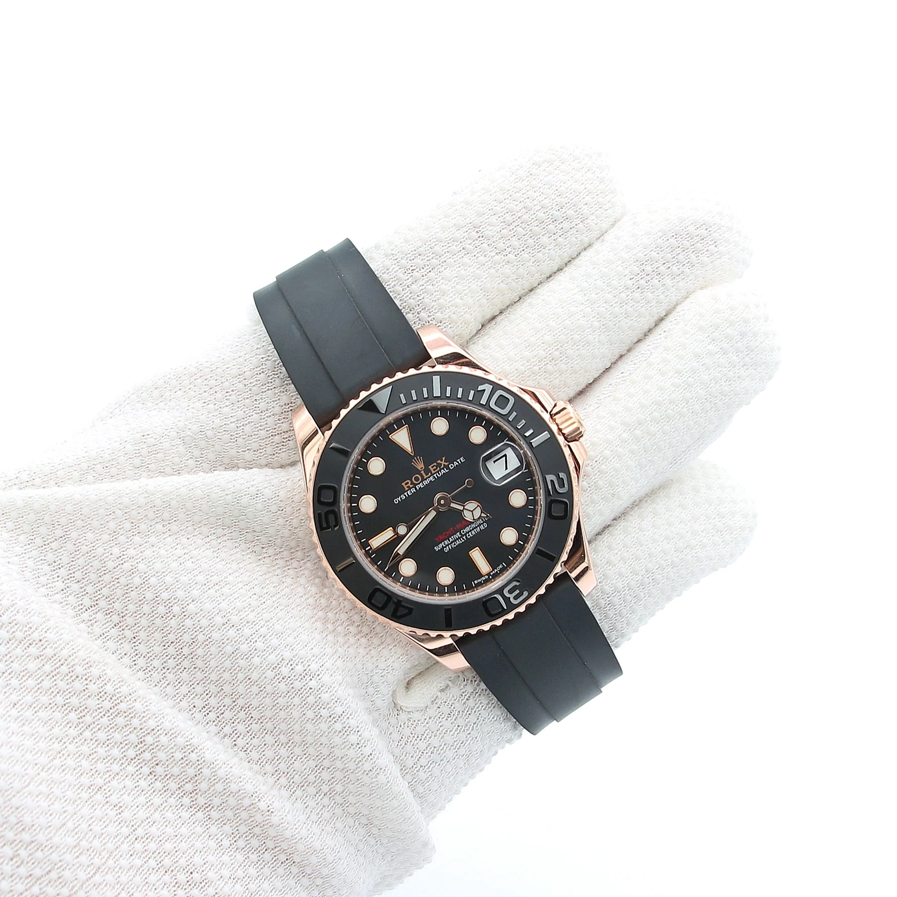 Rolex Yacht Master ref. 268655 Rose Gold Oysterflex - Image 6