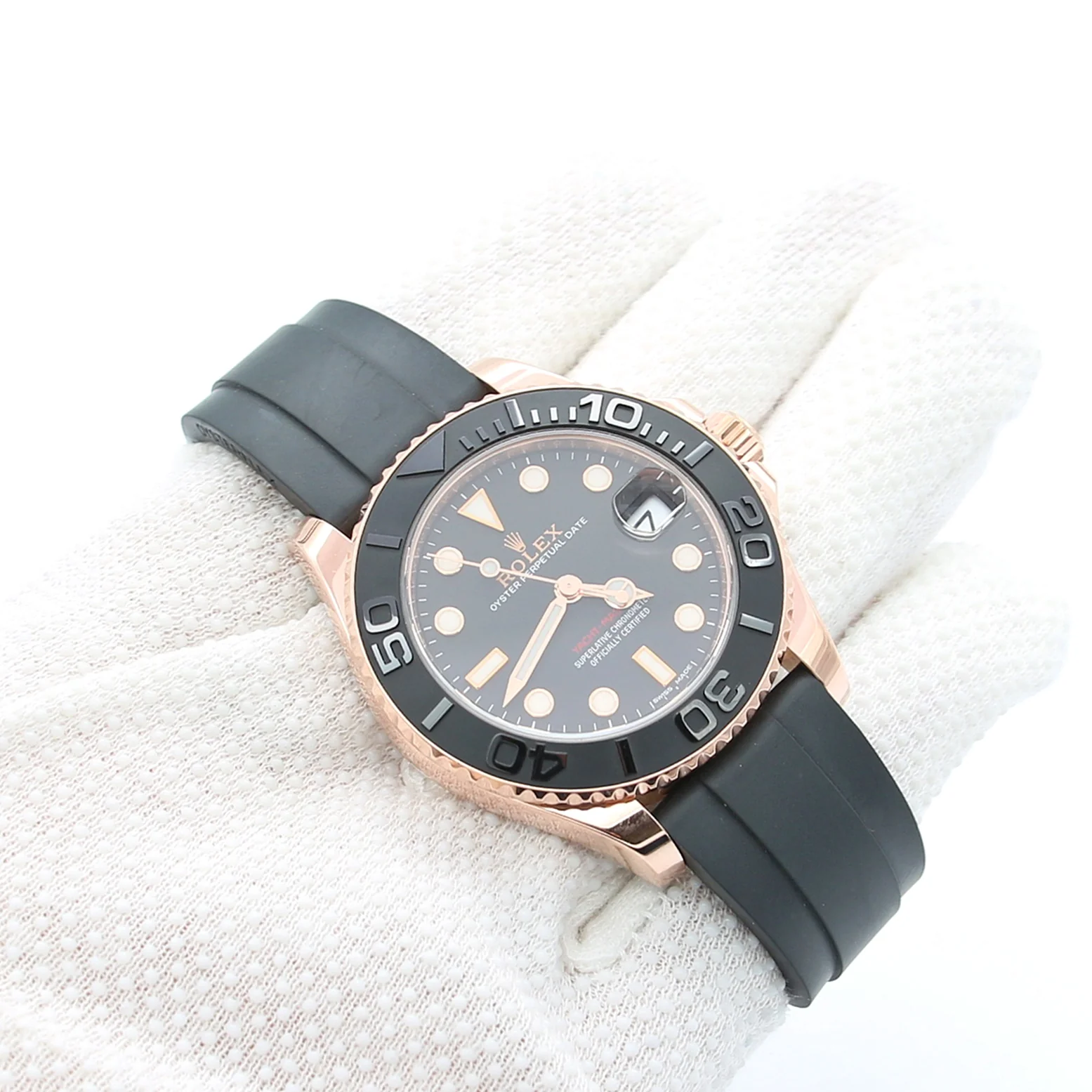Rolex Yacht Master ref. 268655 Rose Gold Oysterflex - Image 7